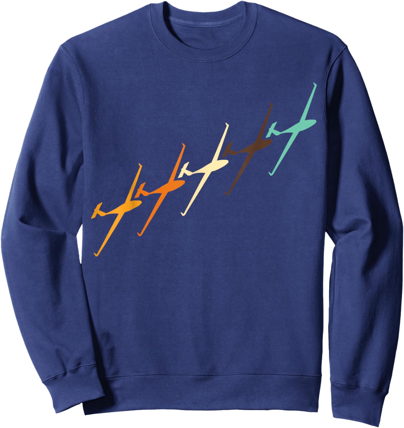 Vintage Glider Airplane Pilot Funny Gliding Soaring Lovers Sweatshirt - Sweatshirt | Navy