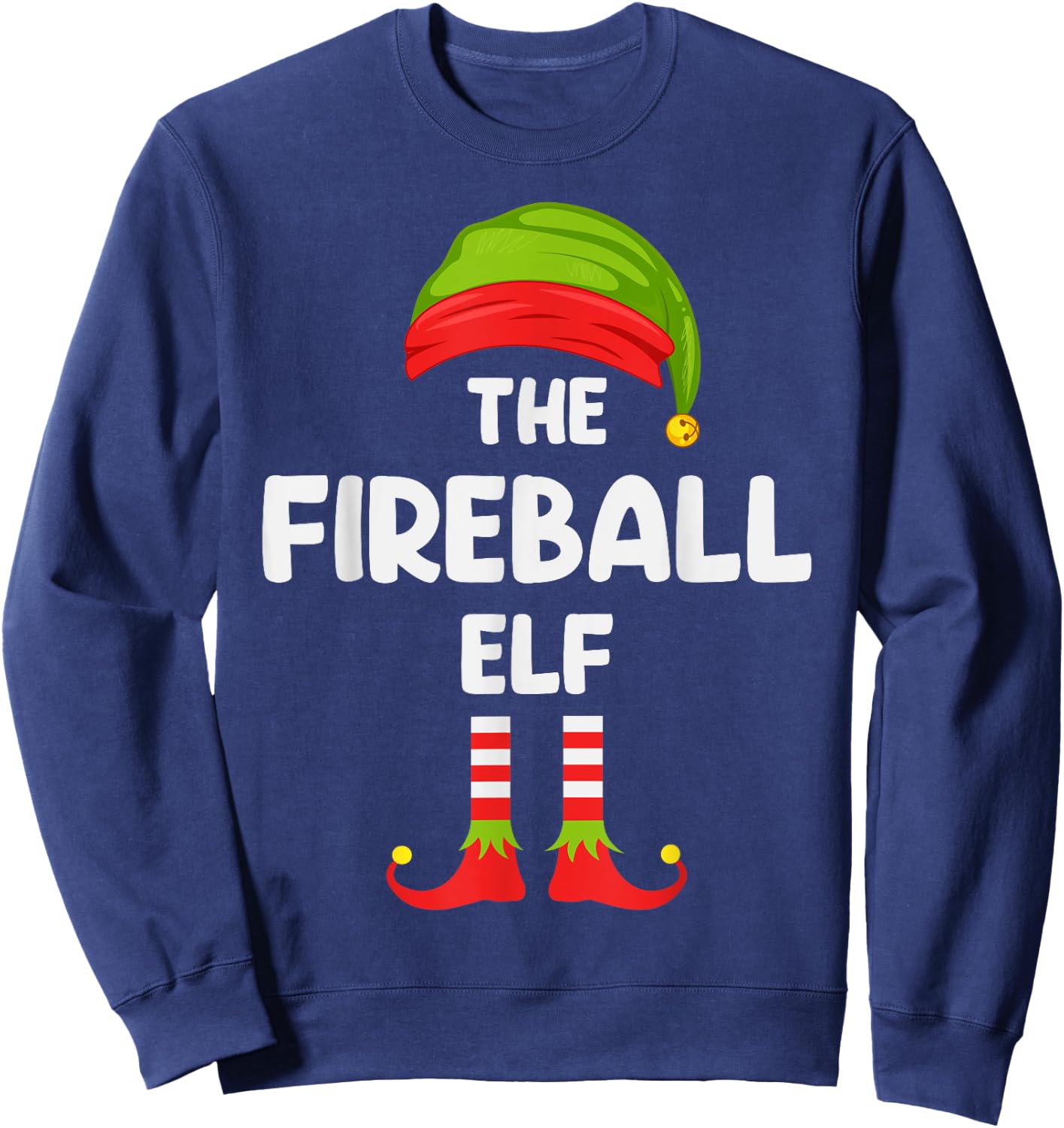 Fireball Elf Matching Family Christmas Sweatshirt - Sweatshirt | Navy