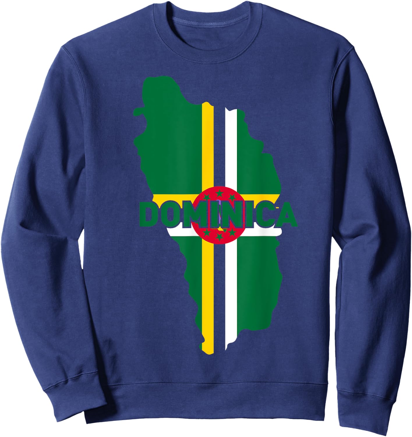 Proud Family and Patriotic Flag of Country Dominica Sweatshirt - Sweatshirt | Navy
