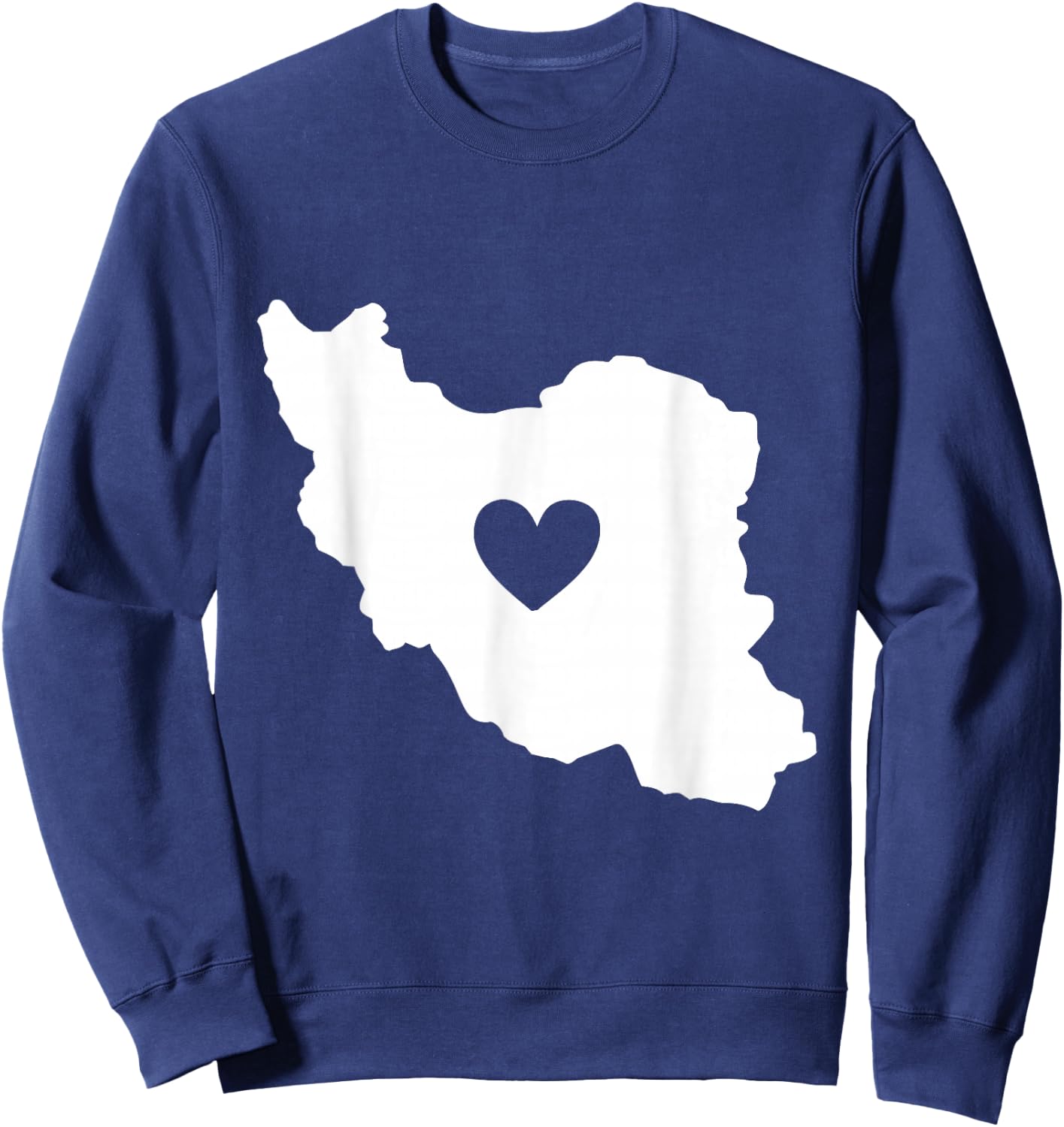 Iran Map Symbol Heart | Iranian Persian Love | Gift Sweatshirt - Sweatshirt | Navy