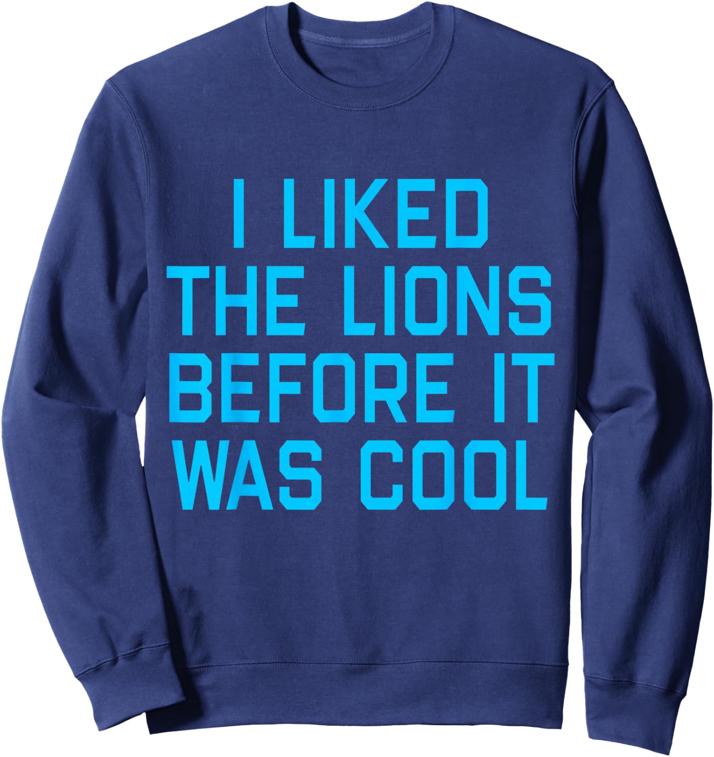 I Liked The Lions Before It Was Cool Apparel Sweatshirt - Sweatshirt | Navy