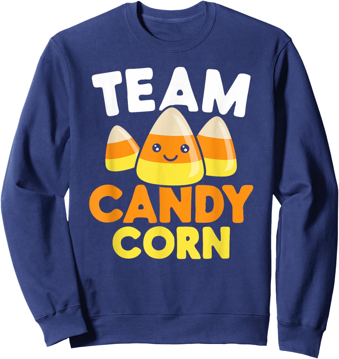 Team Candy Corn Funny Halloween Sweatshirt - Sweatshirt | Navy