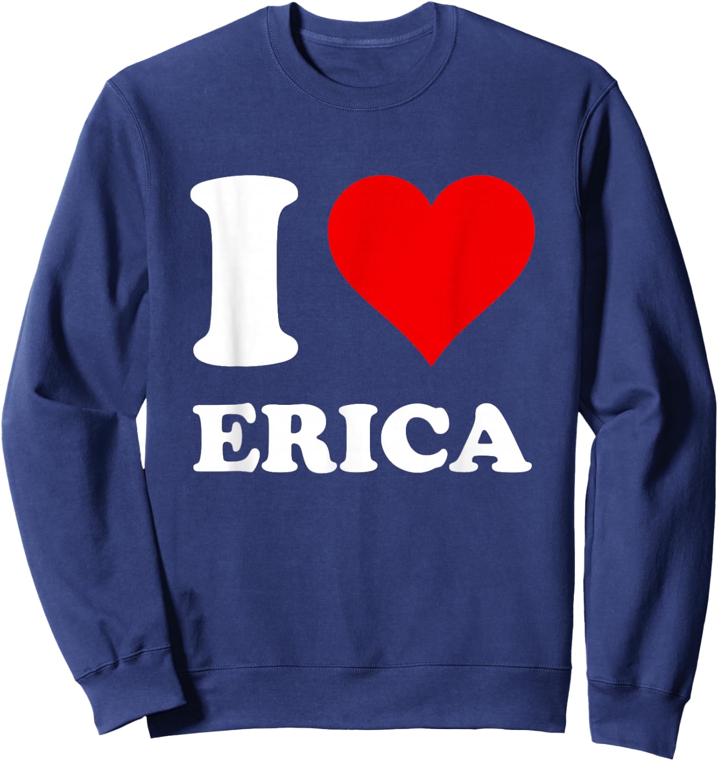 Red Heart I Love Erica Sweatshirt - Sweatshirt | Navy