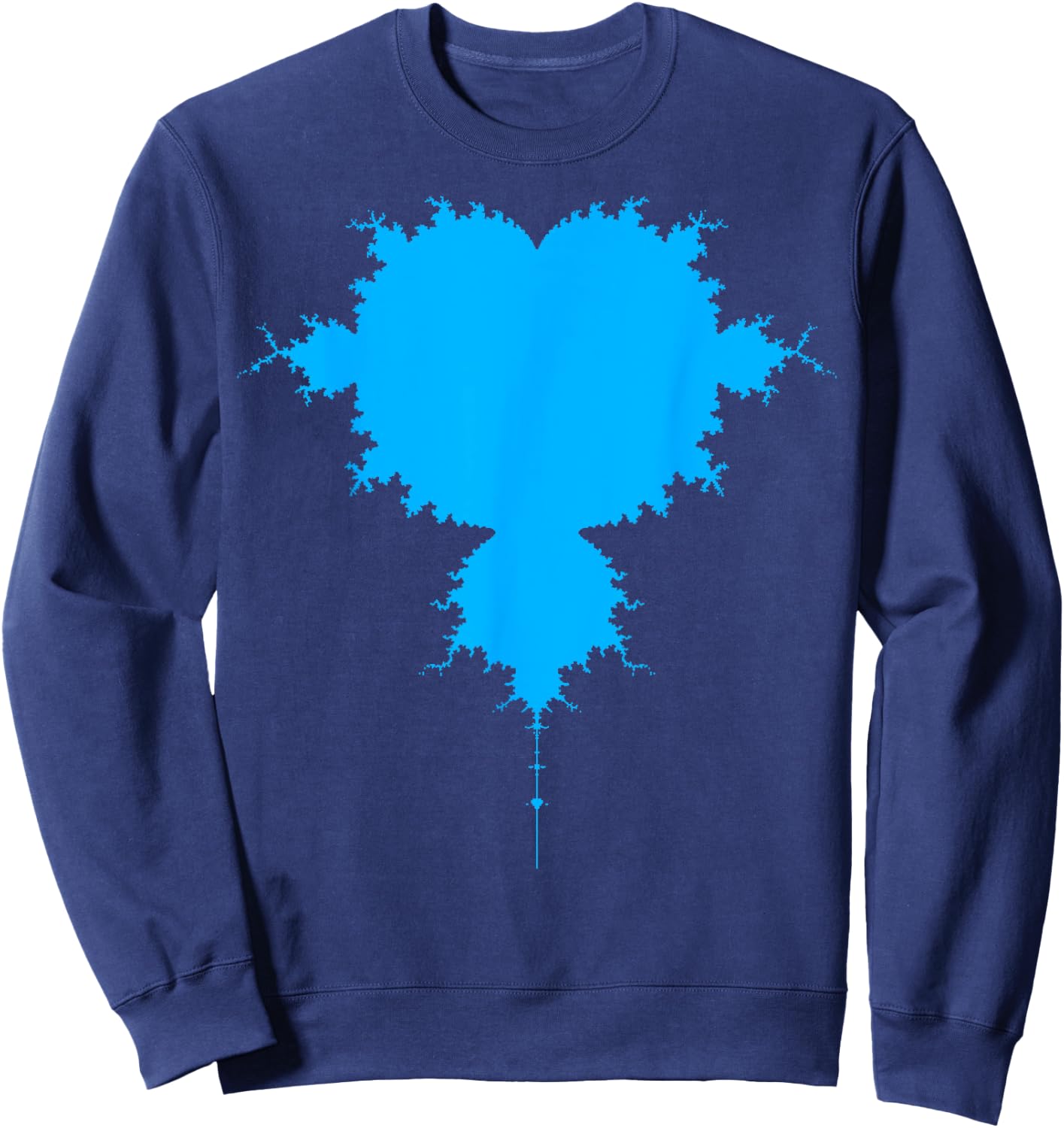 Nerdy Mandelbrot Fractal Chaos Physics Math Teacher Gift Sweatshirt - Sweatshirt | Navy