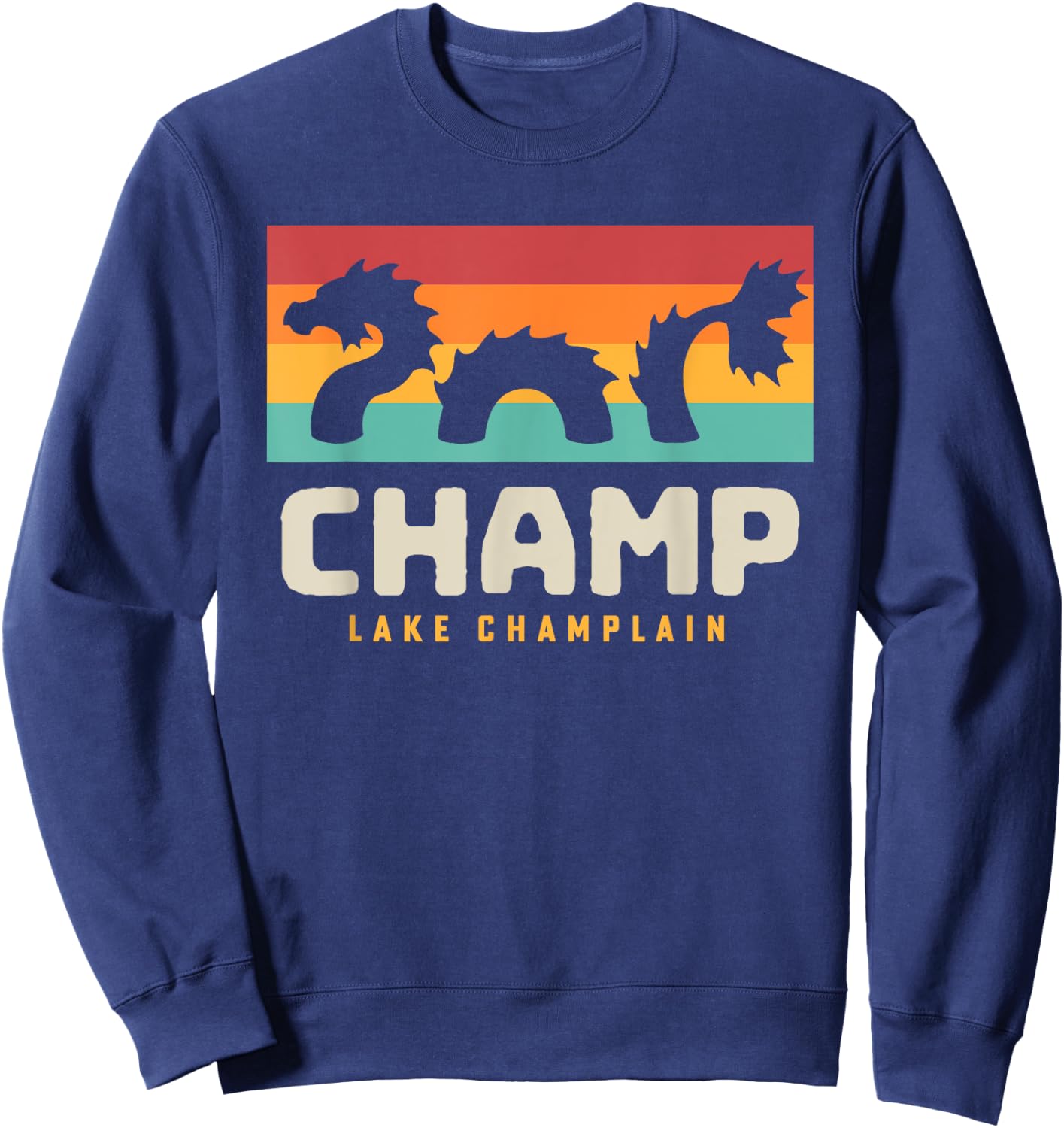 Champ Lake Champlain Monster American Folklore Sweatshirt - Sweatshirt | Navy