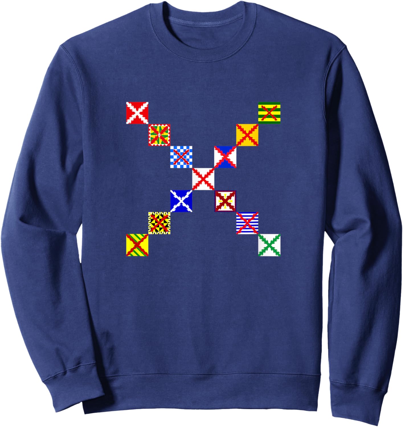 Burgundy Cross. Collection. Military Sweatshirt - Sweatshirt | Navy