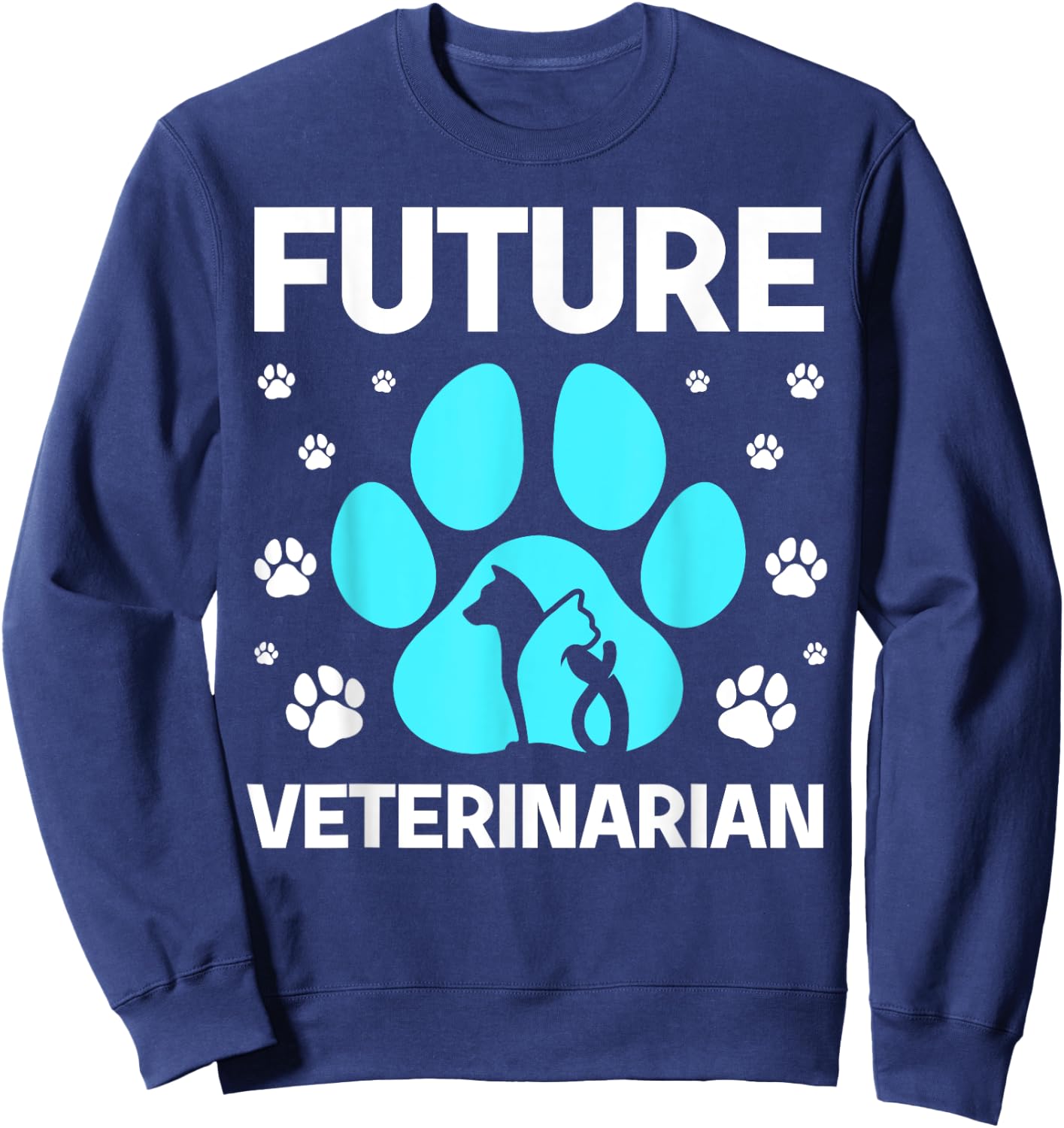 Cool Future Veterinarian Art Women Kids Veterinary Sweatshirt - Sweatshirt | Navy