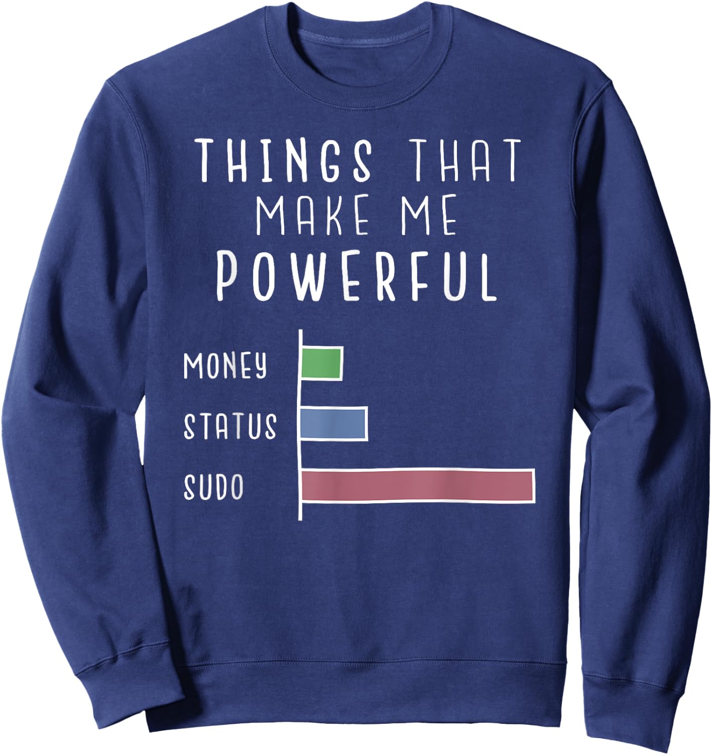 If you have Linux operating system, you know the Linux sudo command Sweatshirt - Sweatshirt | Navy