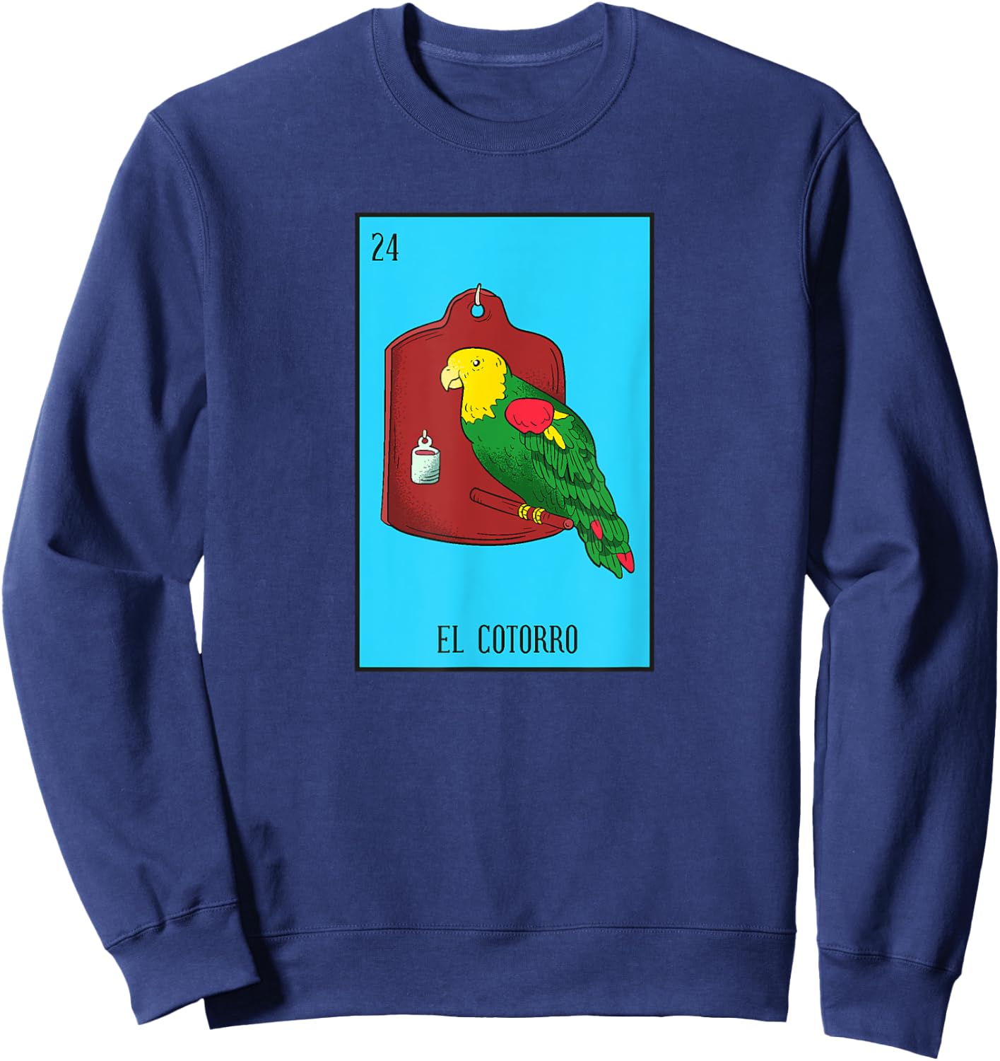 Mexican Lottery El Cotorro The Parrot Game of Mexico Sweatshirt - Sweatshirt | Navy