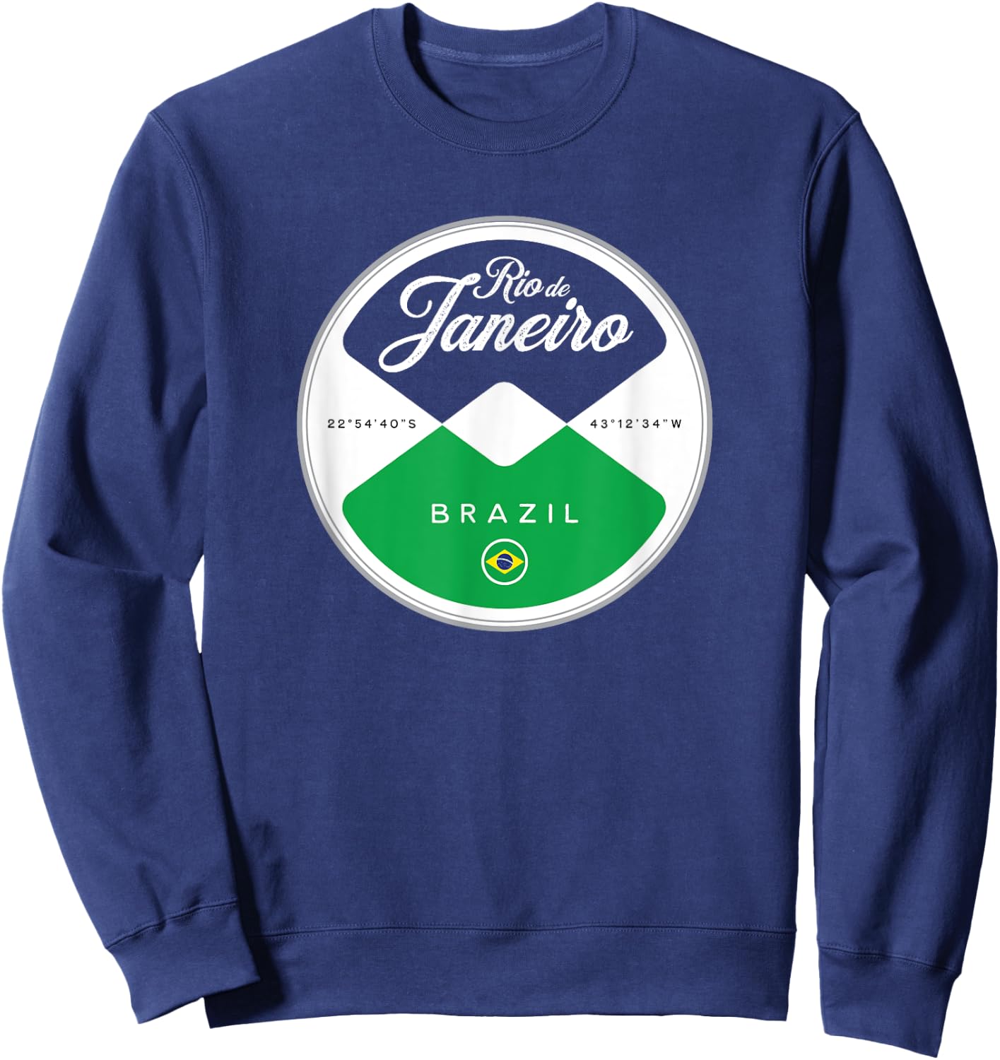 Rio de Janeiro Brazil Circle Graphic Sweatshirt - Sweatshirt | Navy