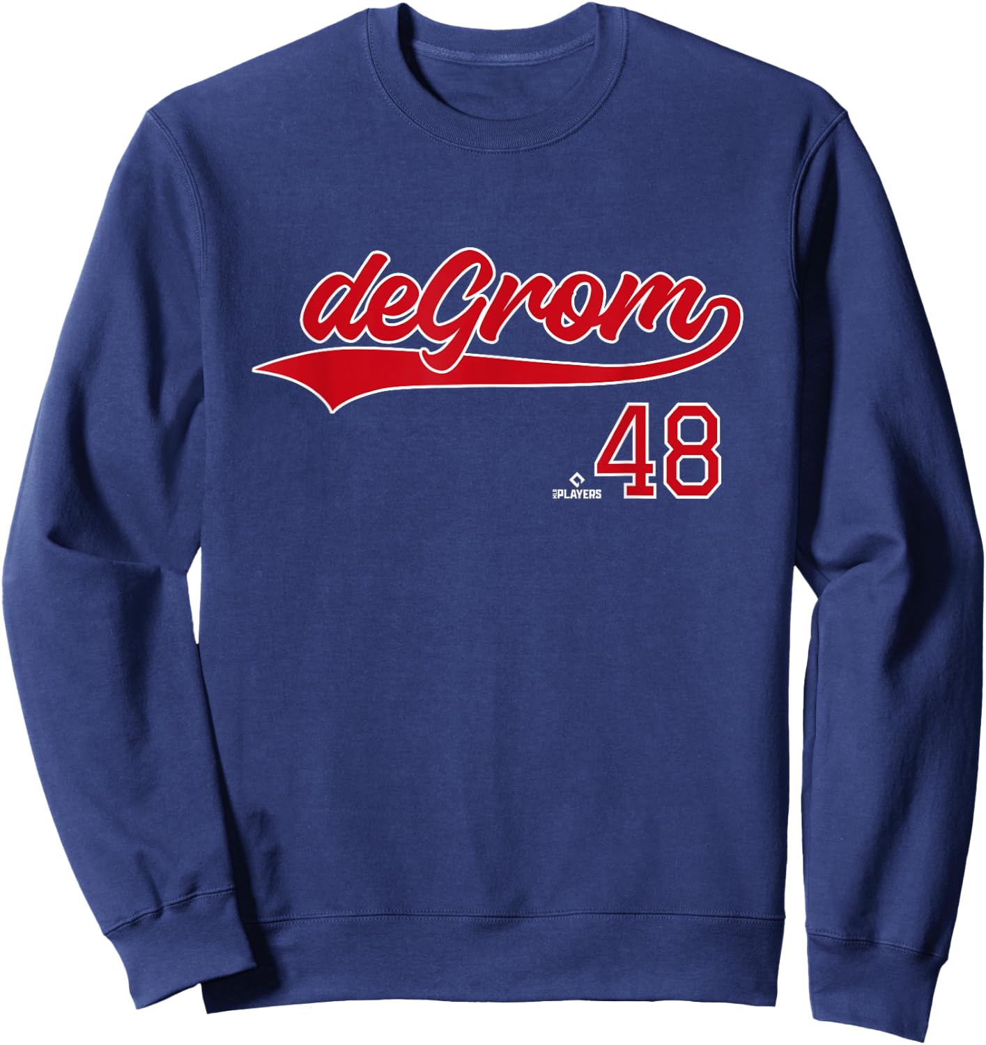 Vintage Gameday Jacob deGrom Texas MLBPA Sweatshirt - Sweatshirt | Navy