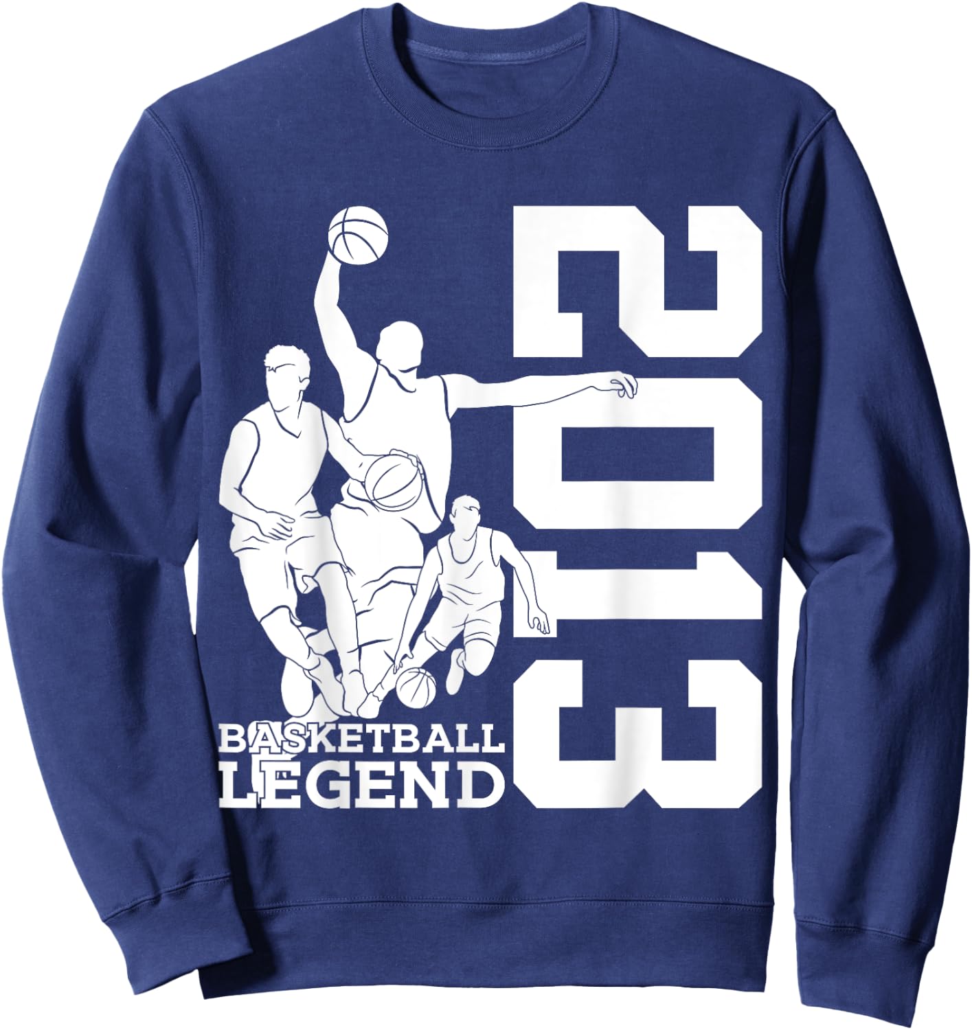 Basketball 12th Birthday Basketball Legend 2013 Sweatshirt - Sweatshirt | Navy