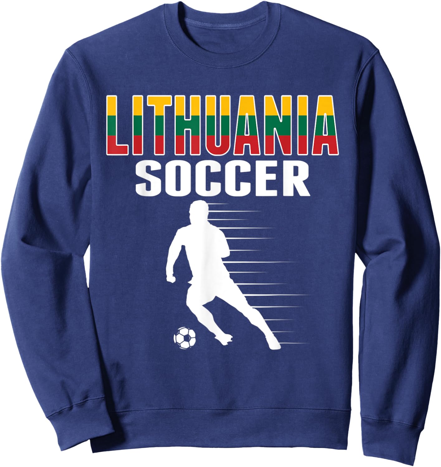 Lithuania Soccer Fans Jersey Lithuanian Football Supporters Sweatshirt - Sweatshirt | Navy