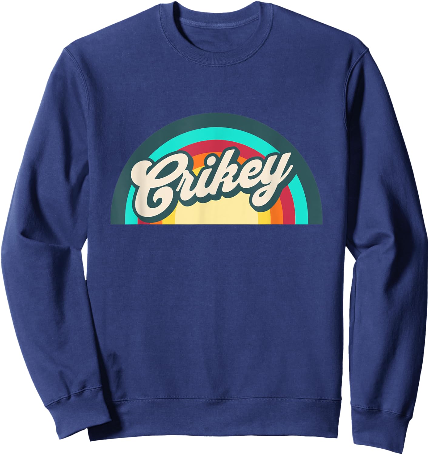 Indifference Retro Rainbow Crikey Sweatshirt - Sweatshirt | Navy