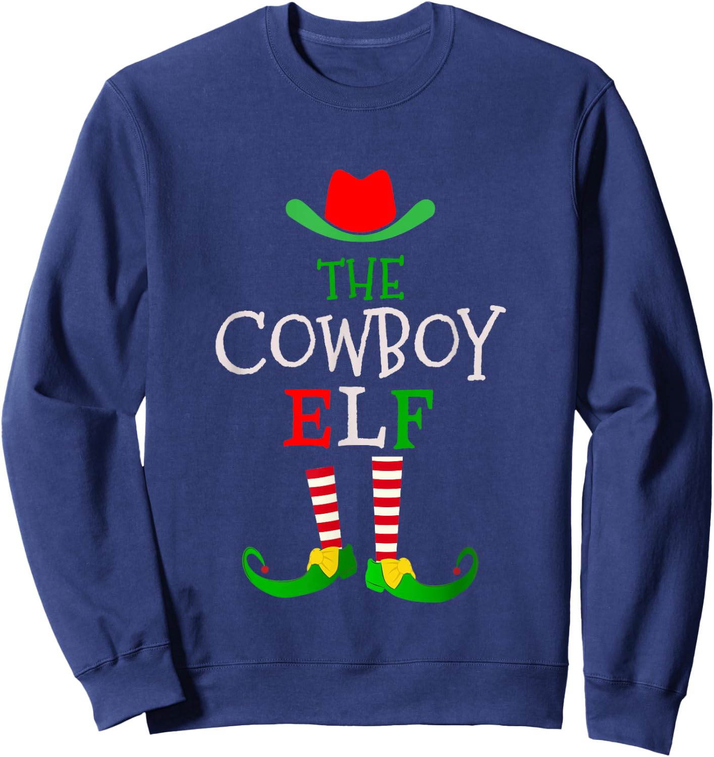 Christmas Matching Outfits for Holiday Party The Cowboy Elf Sweatshirt - Sweatshirt | Navy