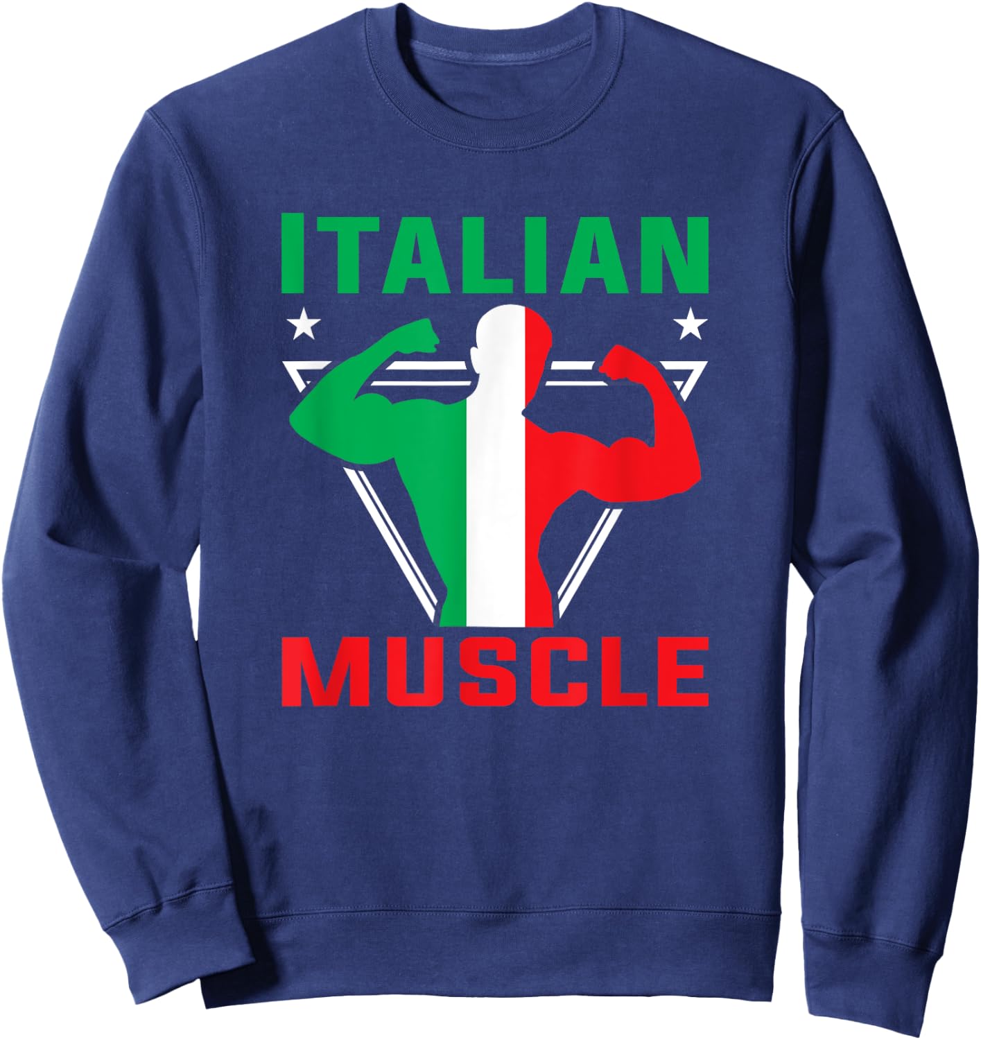 Italian Muscle Funny Italian Heritage Workout Gift Sweatshirt - Sweatshirt | Navy