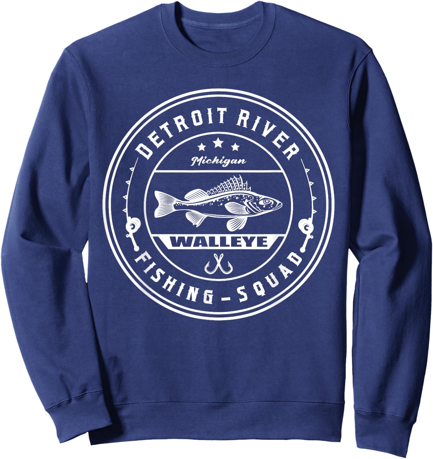 Walleye Hunter - Detroit River Walleye fishing squad Sweatshirt - Sweatshirt | Navy