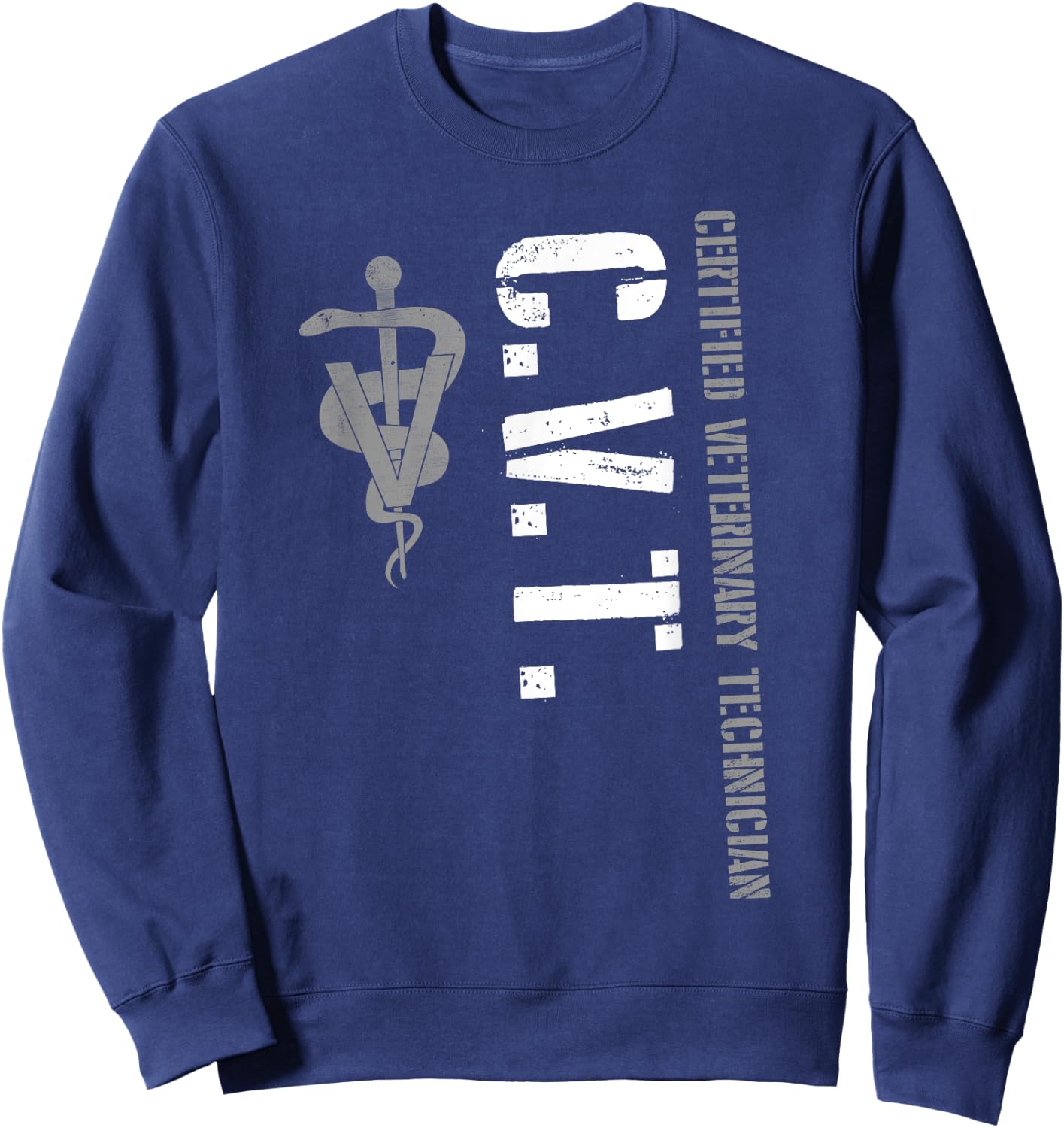 Certified Veterinary Technician CVT Veterinarian & Vet Tech Sweatshirt - Sweatshirt | Navy
