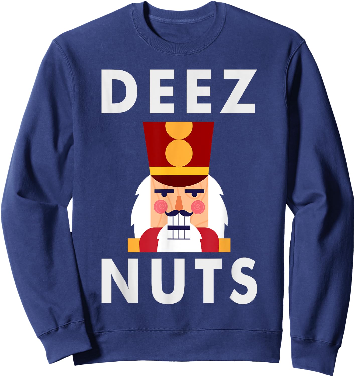 Deez Nuts | Funny Christmas Nutcracker Kids Sweatshirt - Sweatshirt | Navy