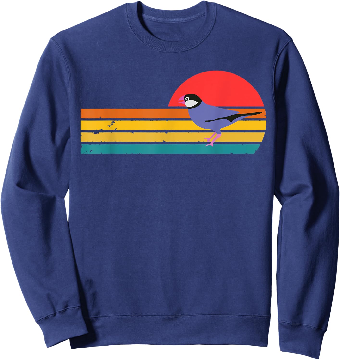 Finch Bird Birding Vintage Retro Finches Sweatshirt - Sweatshirt | Navy