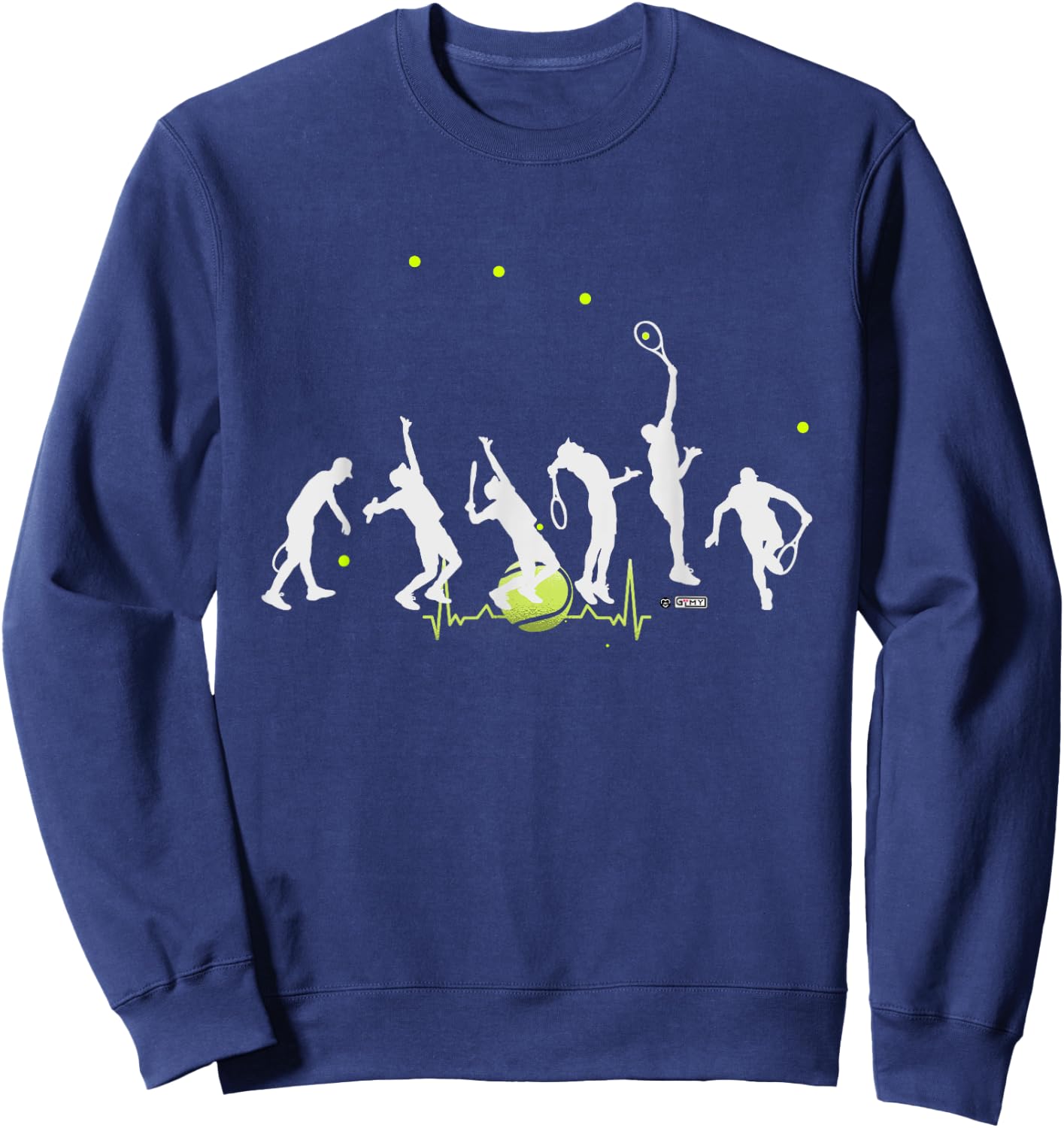Big Tennis Serve, Soft Serve Tennis, Tennis Ball Pulse Sweatshirt - Sweatshirt | Navy