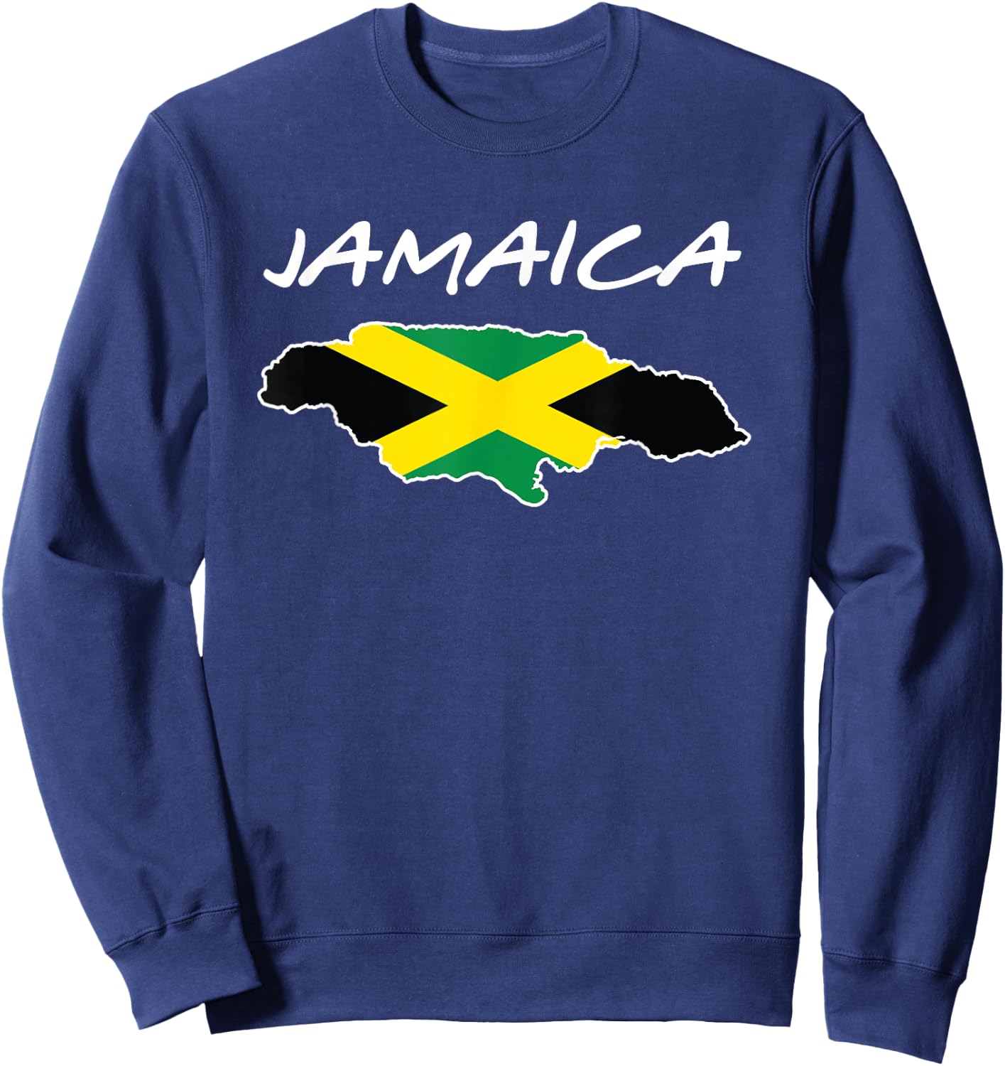 Retro Jamaica Flag Jamaican Island Travel Vacation Souvenir Sweatshirt - Sweatshirt | Navy