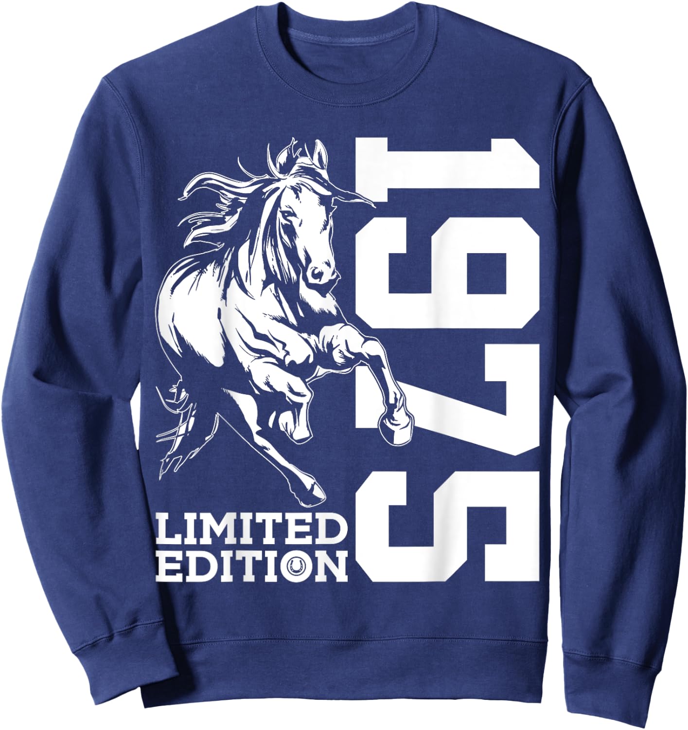 Riding 50th Birthday Horse Limited Edition 1975 Rider Sweatshirt - Sweatshirt | Navy