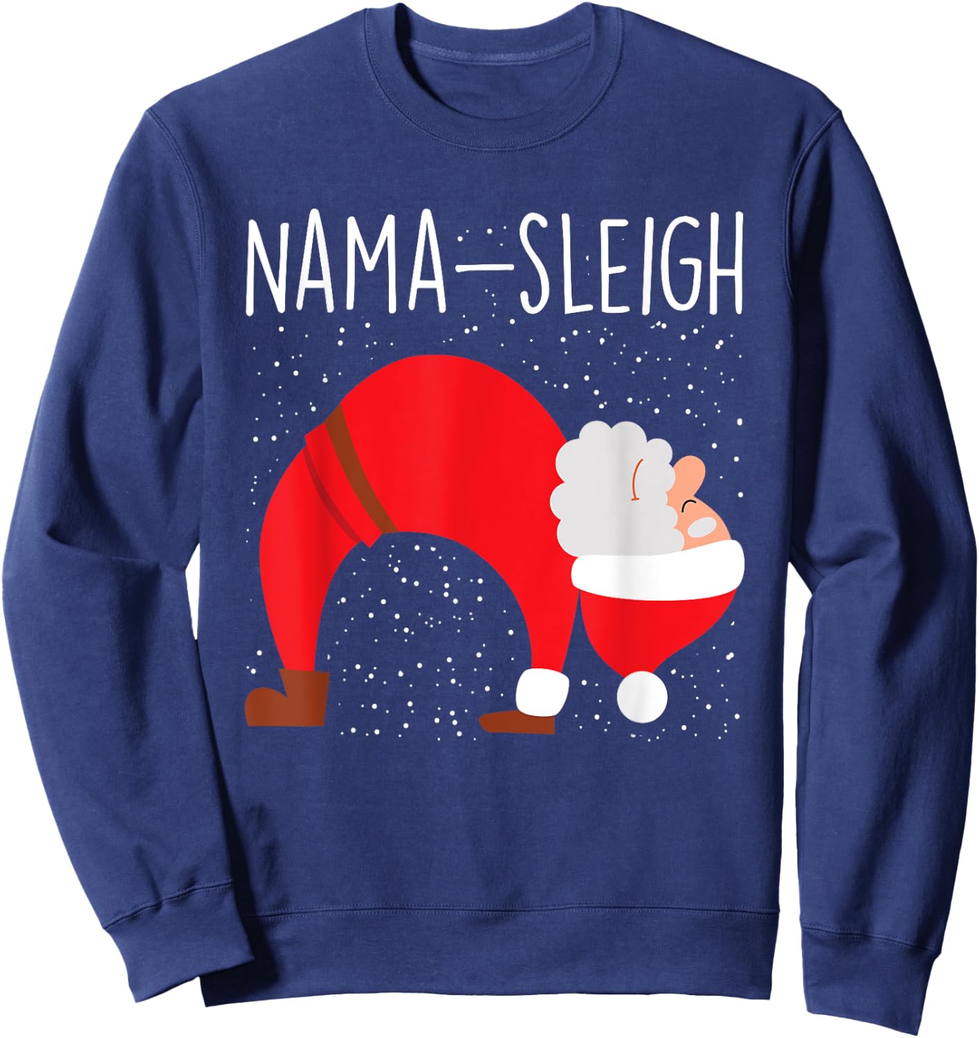 Yoga Practitioner Namasleigh Xmas Meditation Christmas Yoga Sweatshirt - Sweatshirt | Navy