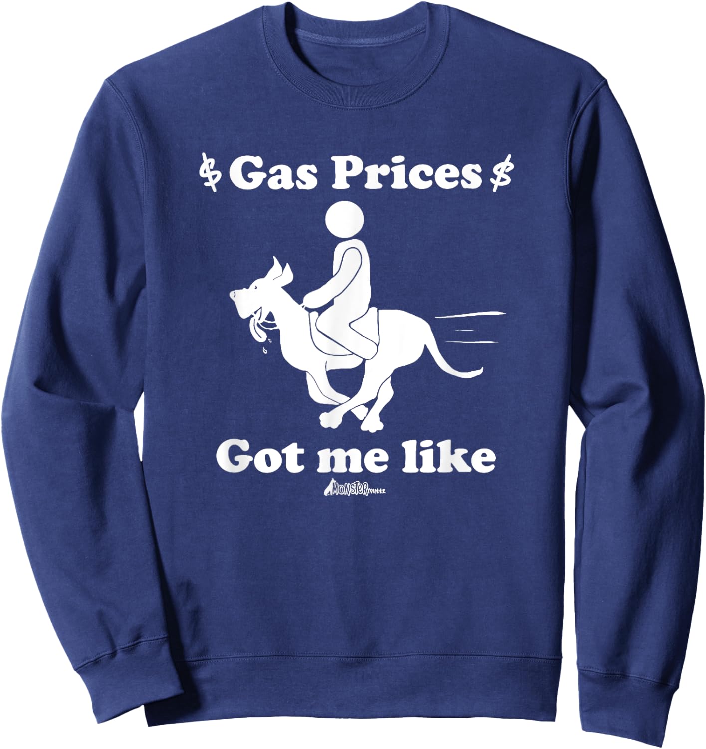 Funny Great Dane Gas Prices Top, Great Dane Shirt, Funny Dog Women Sweatshirt - Sweatshirt | Navy