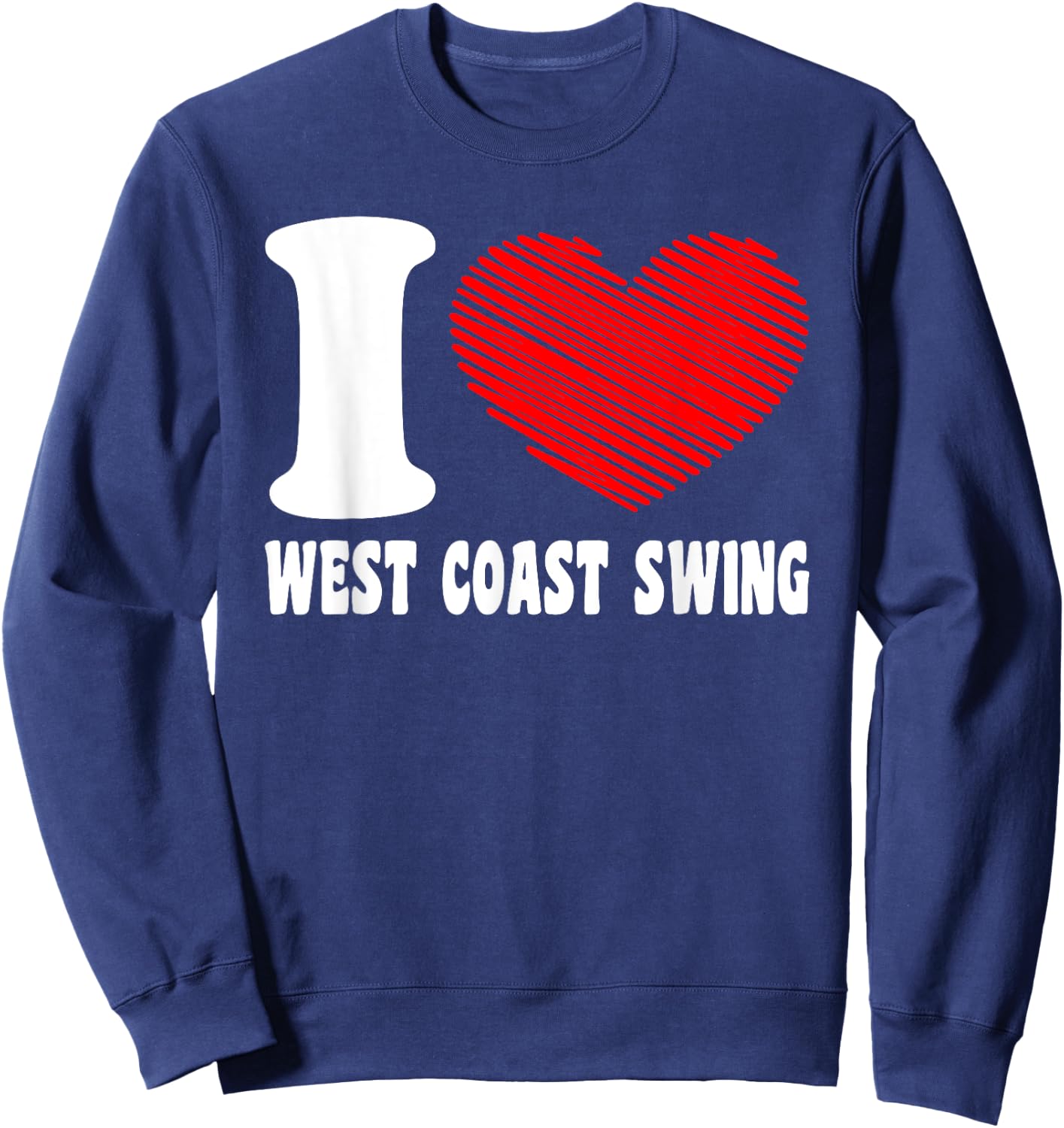 Retro West Coast Swing Dance - West Coast Swing Sweatshirt - Sweatshirt | Navy