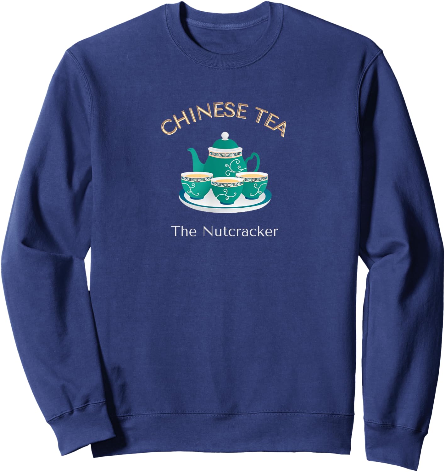CHINESE TEA THE NUTCRACKER Christmas Ballet Dancer Graphic Sweatshirt - Sweatshirt | Navy