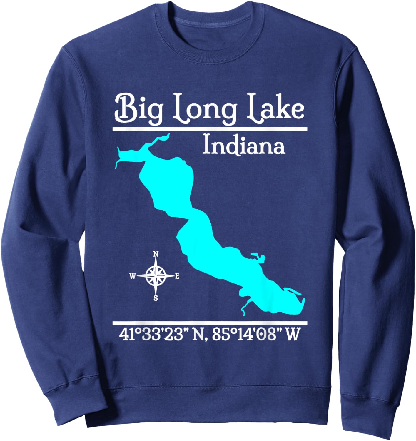 Big Long Lake - Indiana Sweatshirt - Sweatshirt | Navy