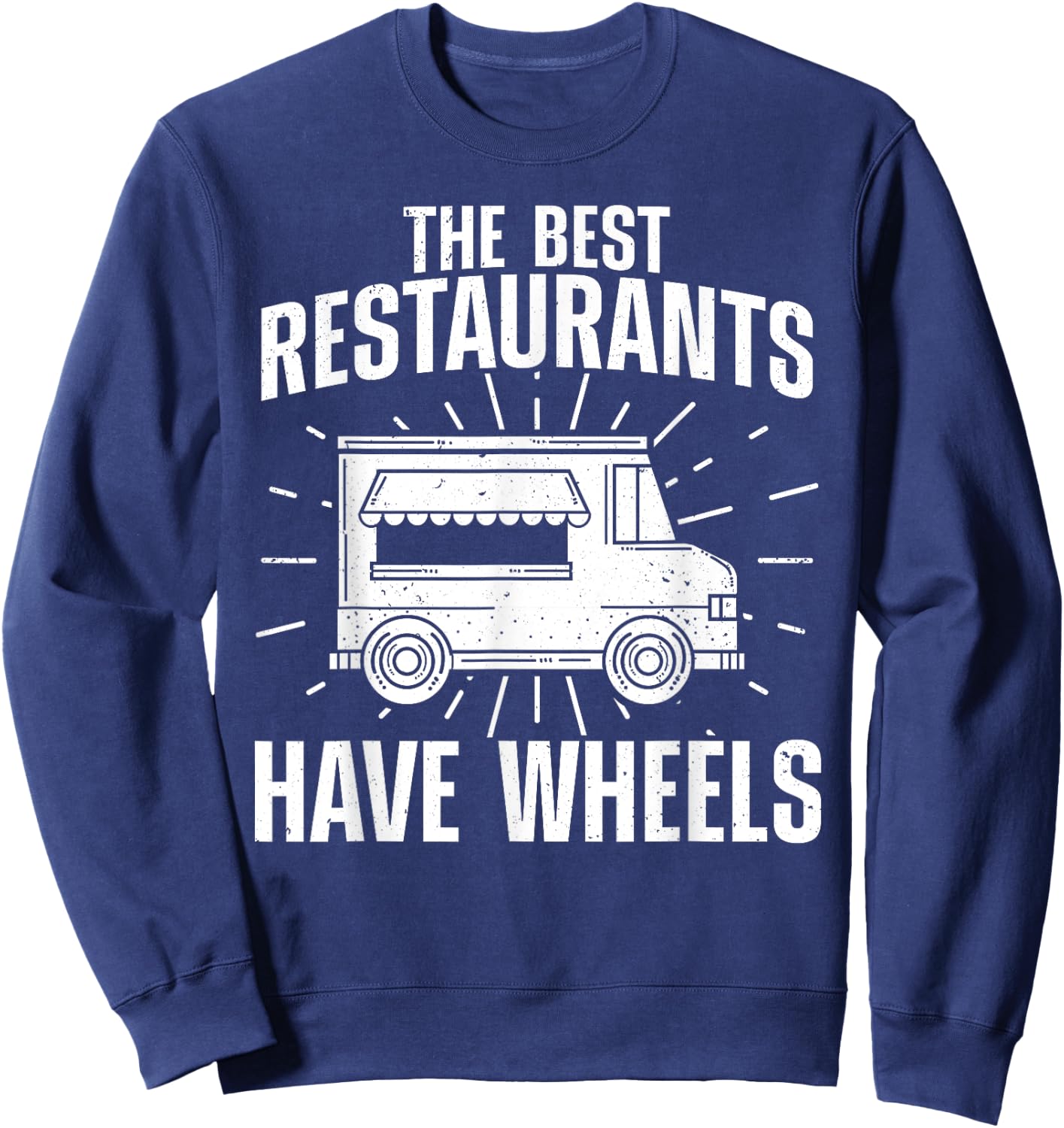 Cool Food Truck Women Culinary Chef Pizza BBQ Driver Sweatshirt - Sweatshirt | Navy