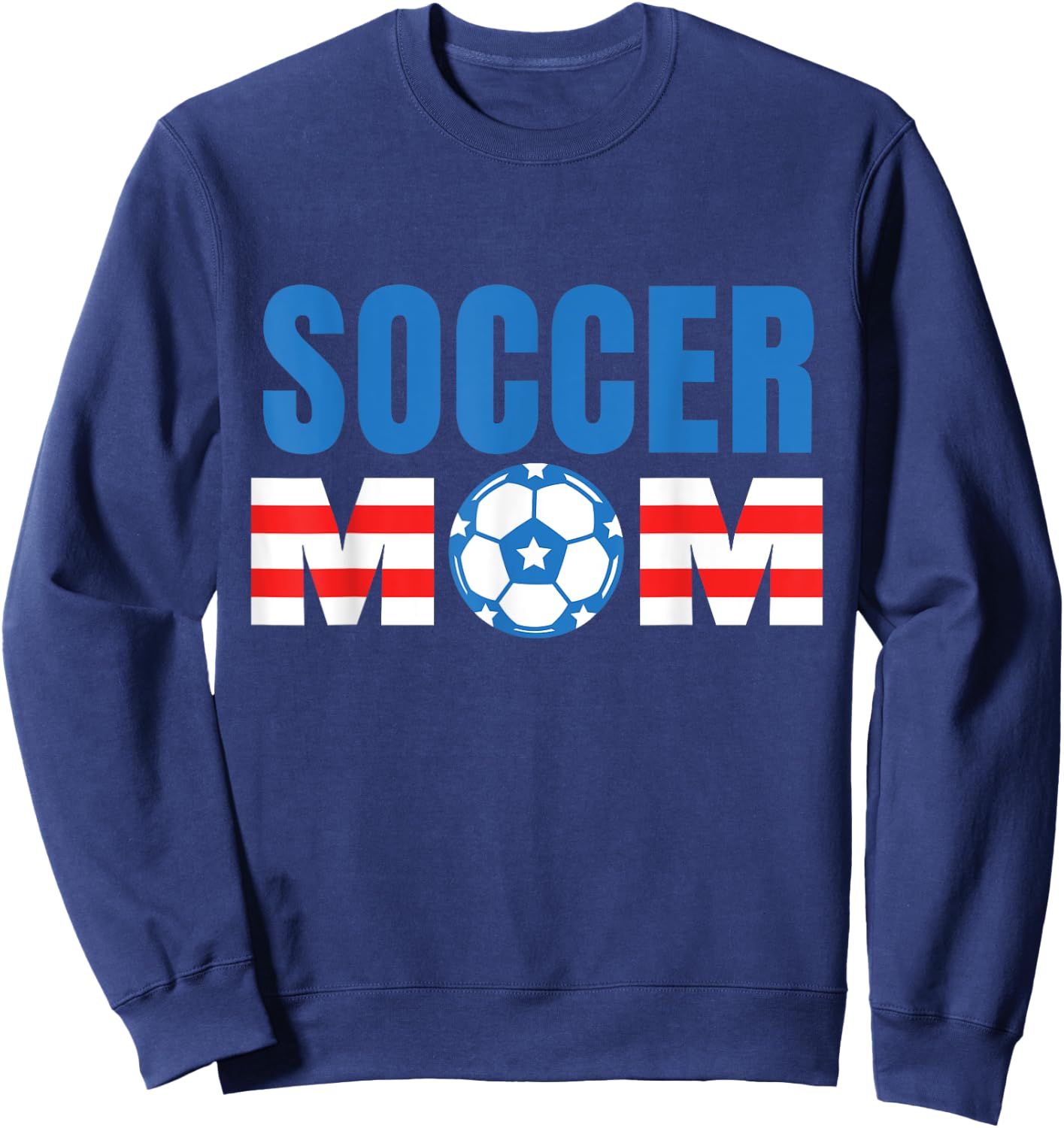 Soccer Mom Proud Kids Girl Teen Football Mothers Sweatshirt - Sweatshirt | Navy