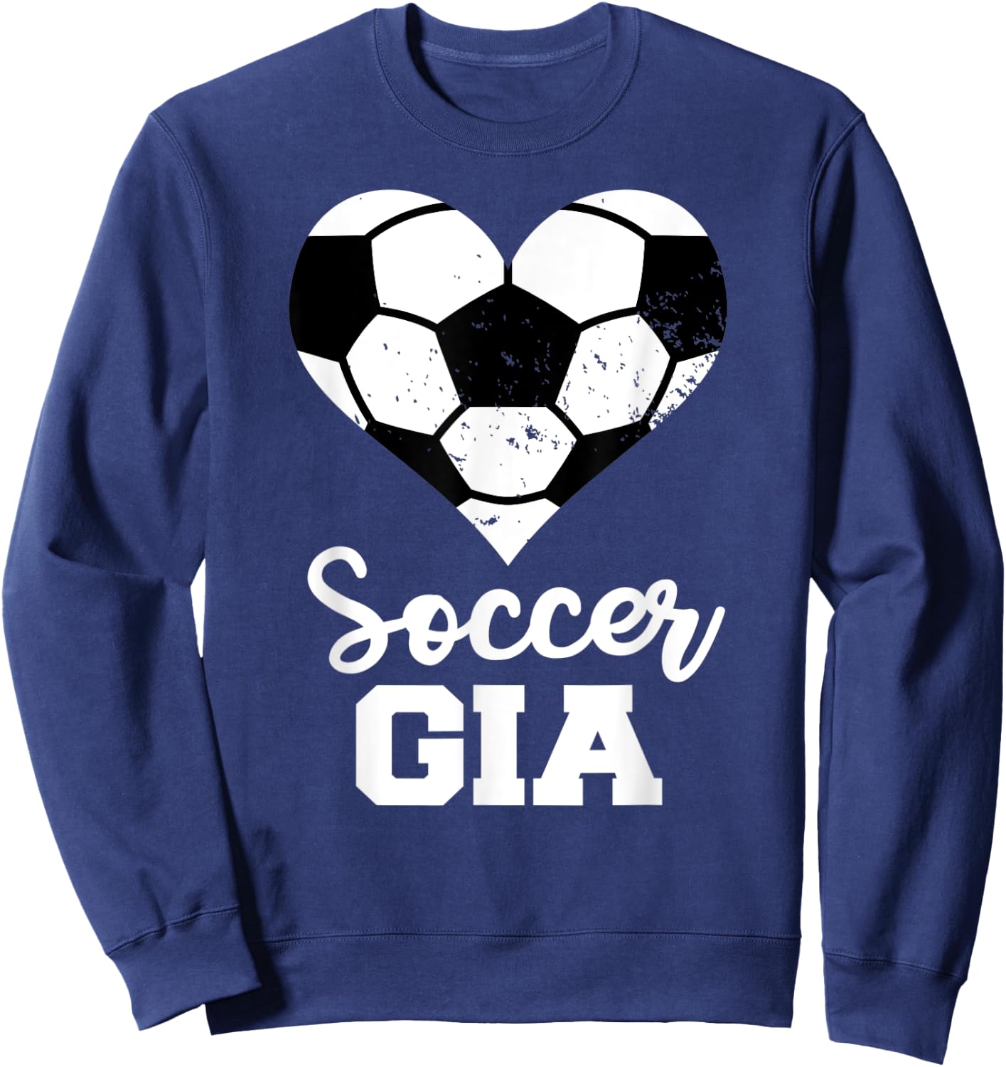 Soccer Gia Funny Soccer Heart Grandma Gia Sweatshirt - Sweatshirt | Navy