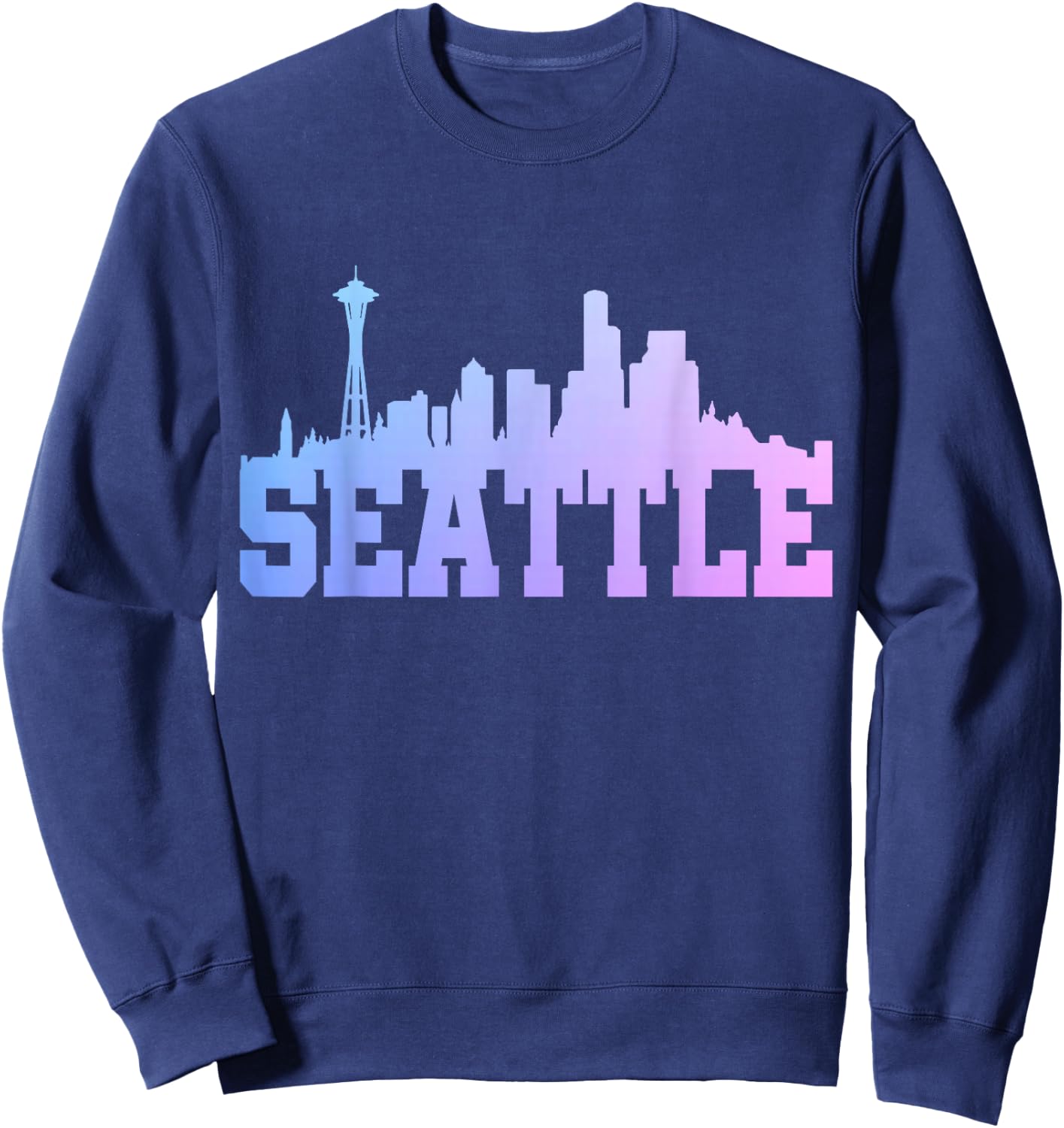 Seattle Washington Skyline Sweatshirt - Sweatshirt | Navy