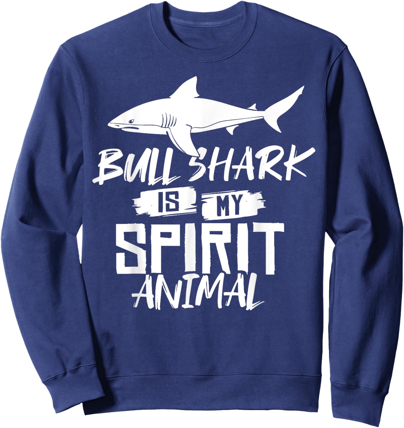 Bull Shark Teeth Animal Funny Ocean Sweatshirt - Sweatshirt | Navy