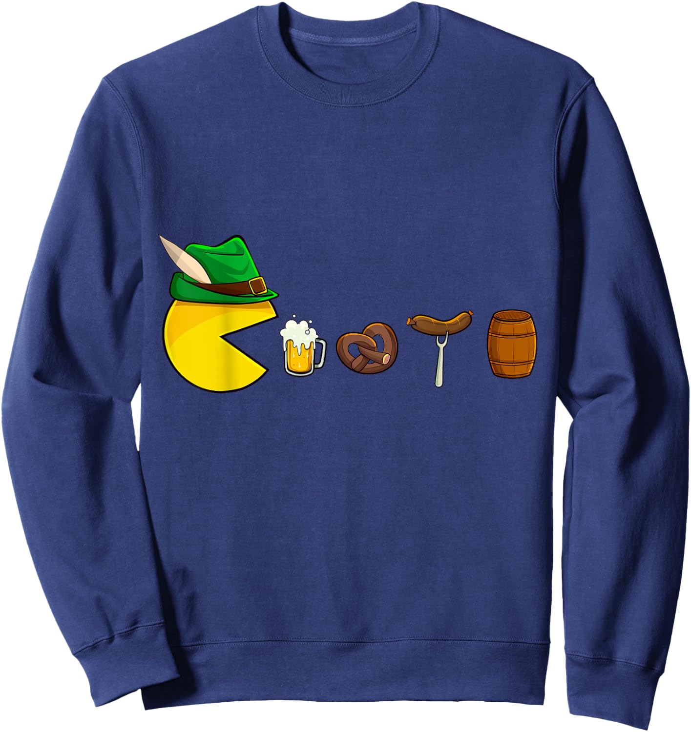 Oktoberfest Video Game Lederhosen Beer Pretzel Funny Prost Sweatshirt - Sweatshirt | Navy