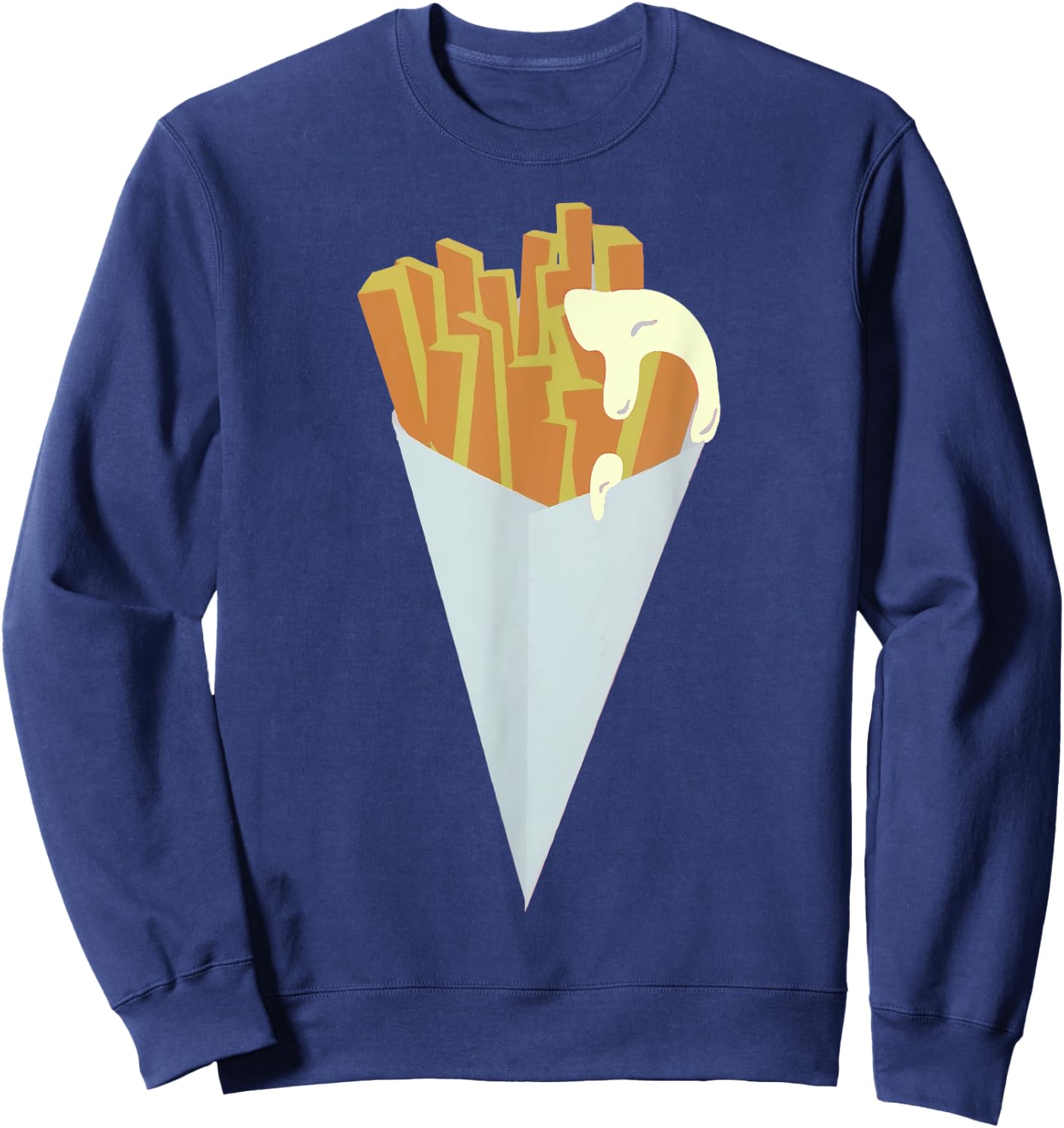 Belgian fries with mayonaise Sweatshirt - Sweatshirt | Navy