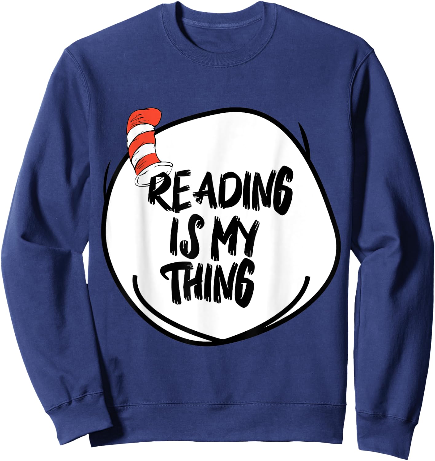 Reading is my Thing Funny Bookworm Reading book Lover Sweatshirt - Sweatshirt | Navy