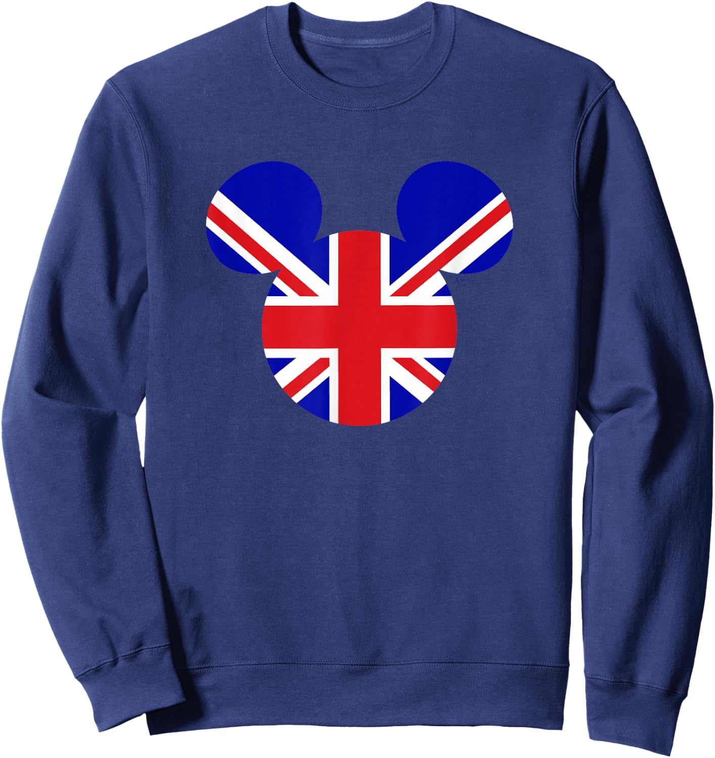 Disney Mickey Mouse King's Coronation UK Flag Union Jack Sweatshirt - Sweatshirt | Navy