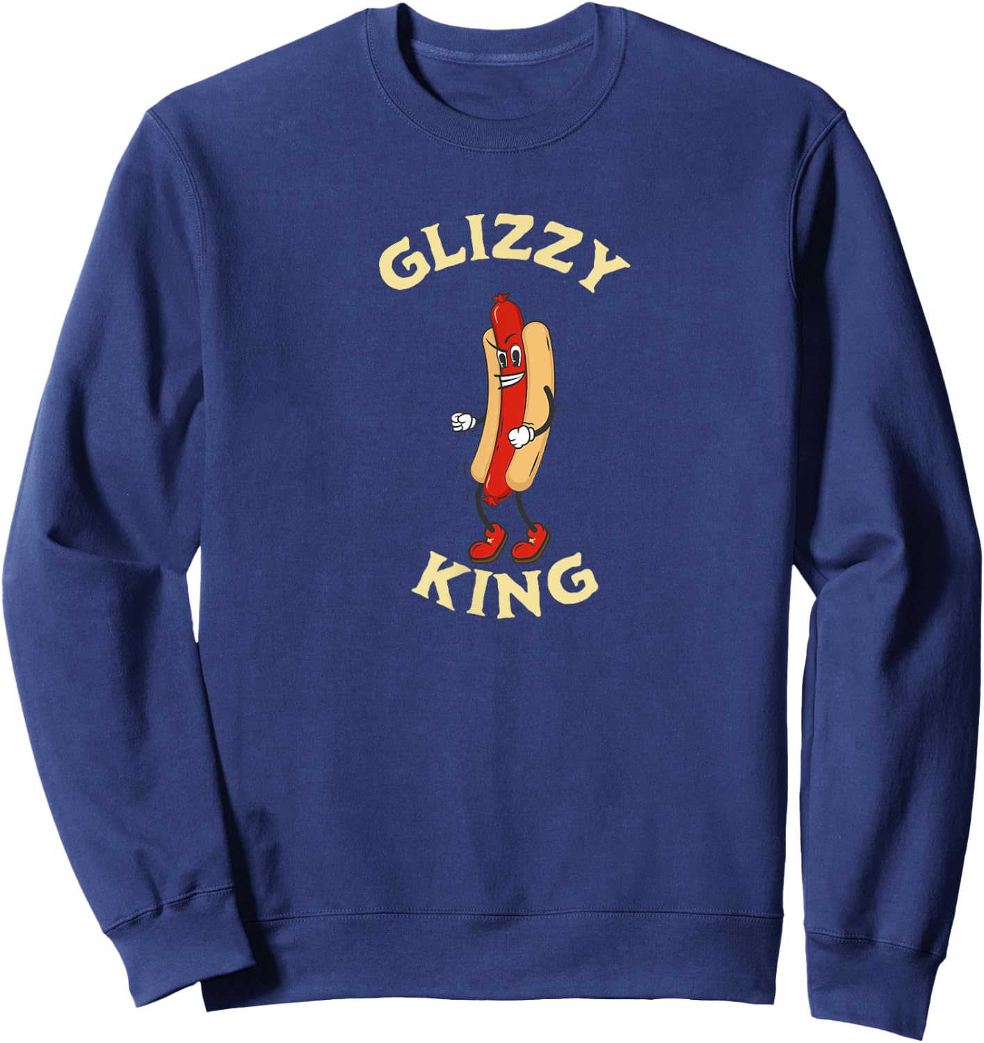 Glizzy King Hot Dog Men Women Sweatshirt - Sweatshirt | Navy
