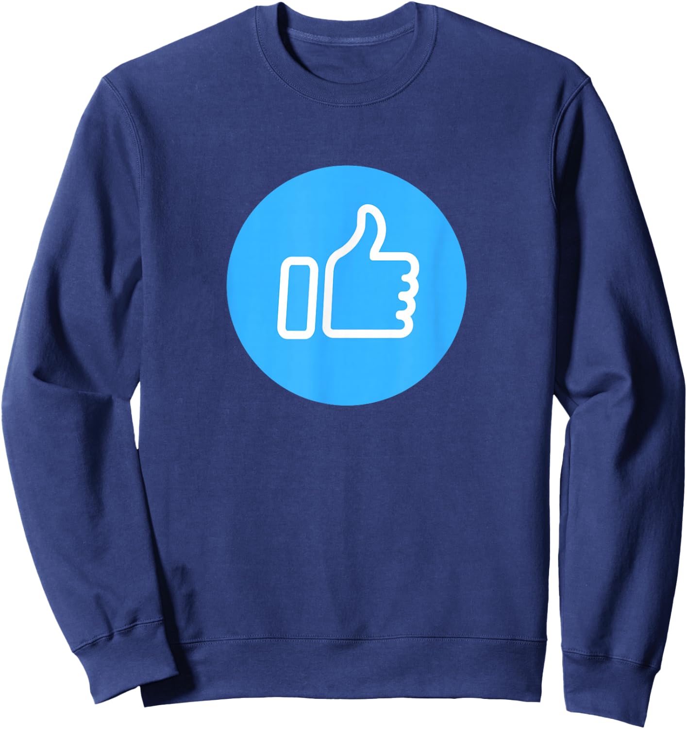 Thumbs Up Like Face Book Icon Sweatshirt - Sweatshirt | Navy