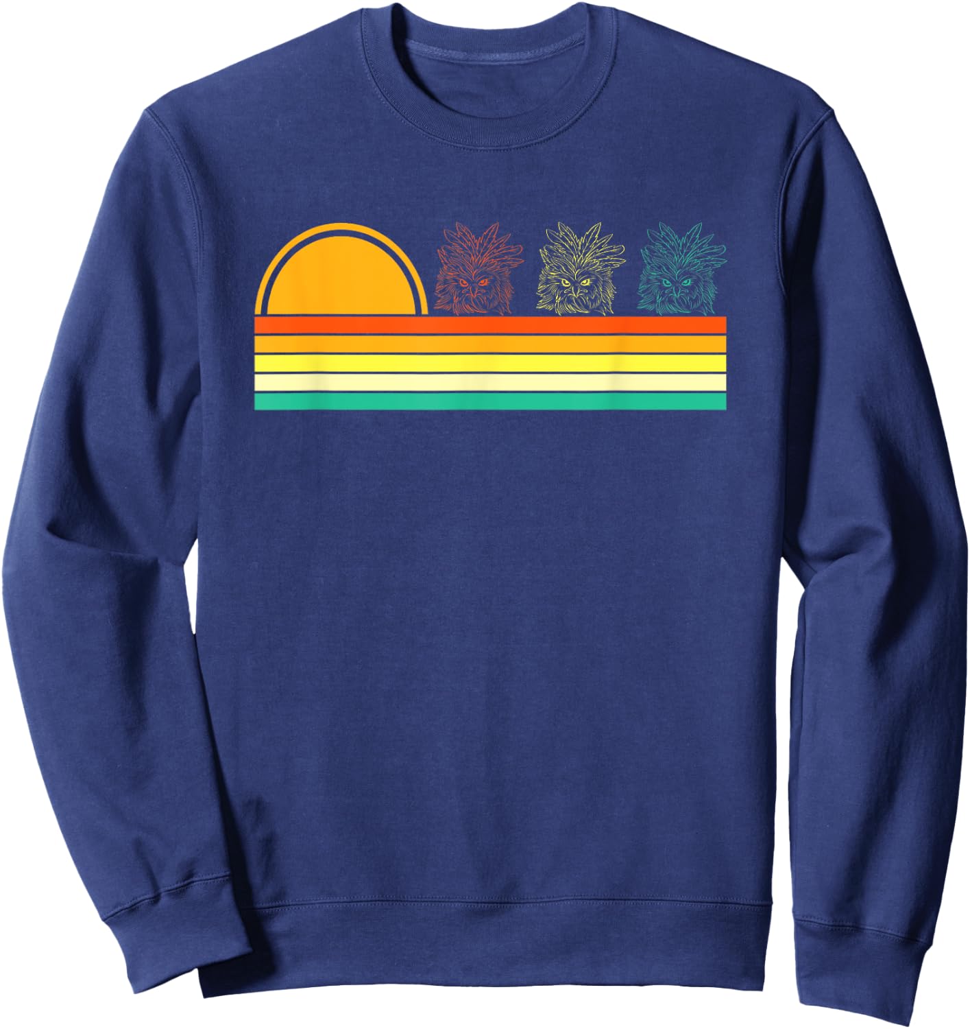 Retro Harpy Eagle Lover Vintage Harpy Eagle Sweatshirt - Sweatshirt | Navy