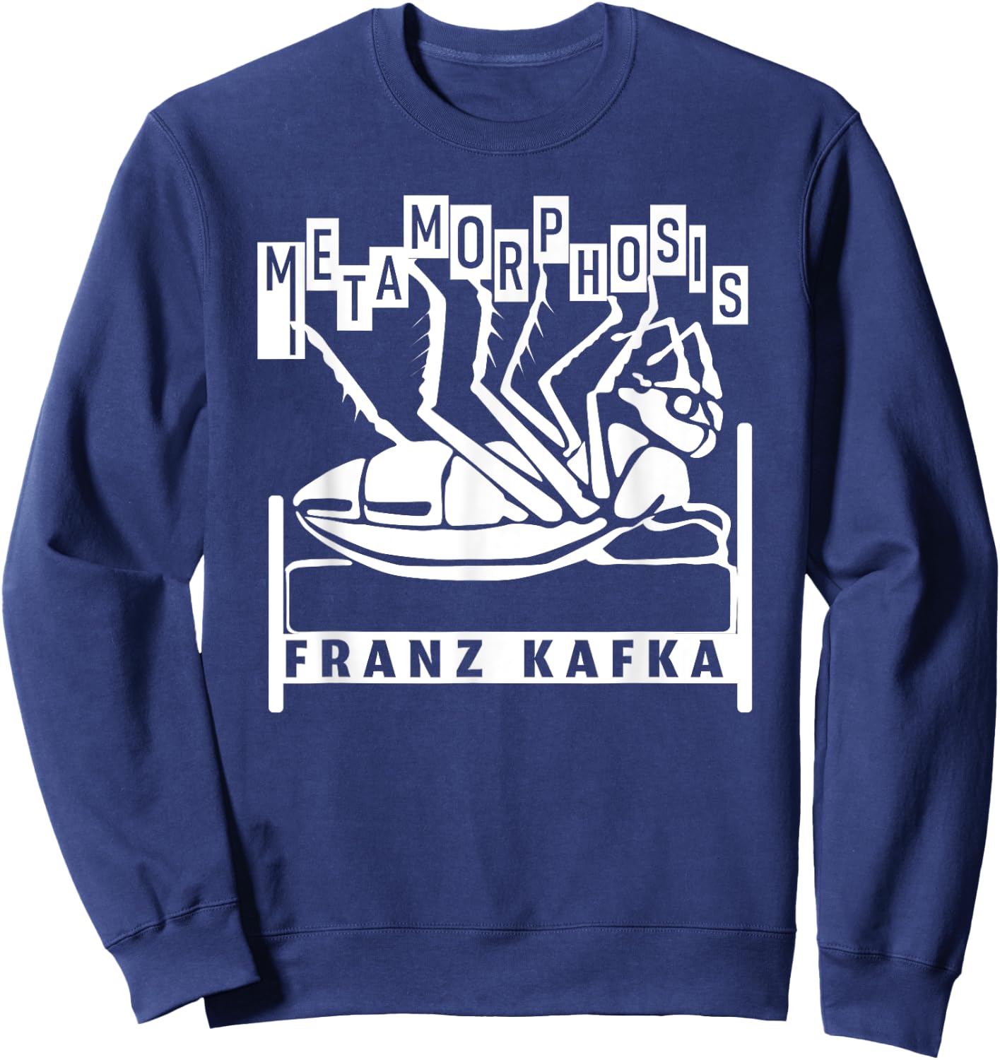 Franz Kafka Vermin Transformation Literature Sweatshirt - Sweatshirt | Navy