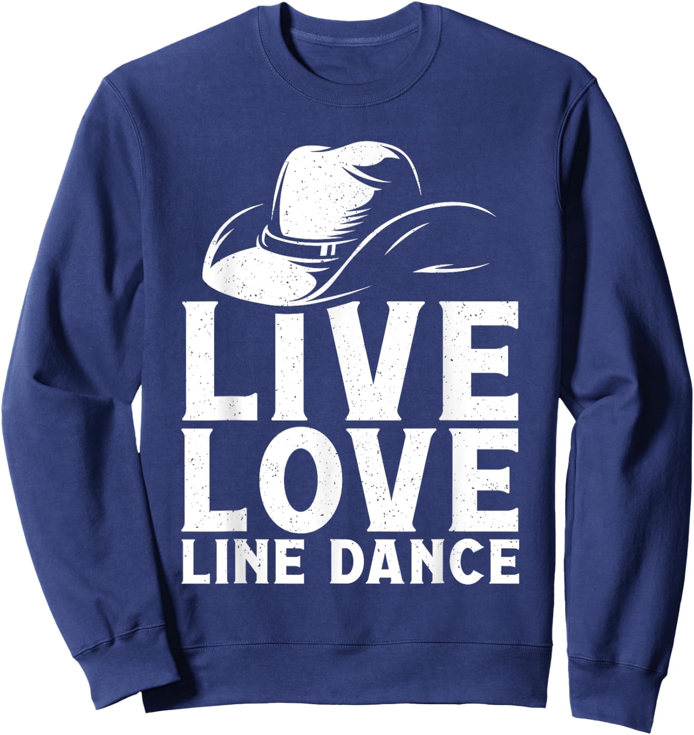Line Dancing Art Men Western Line Dance Dancer Sweatshirt - Sweatshirt | Navy