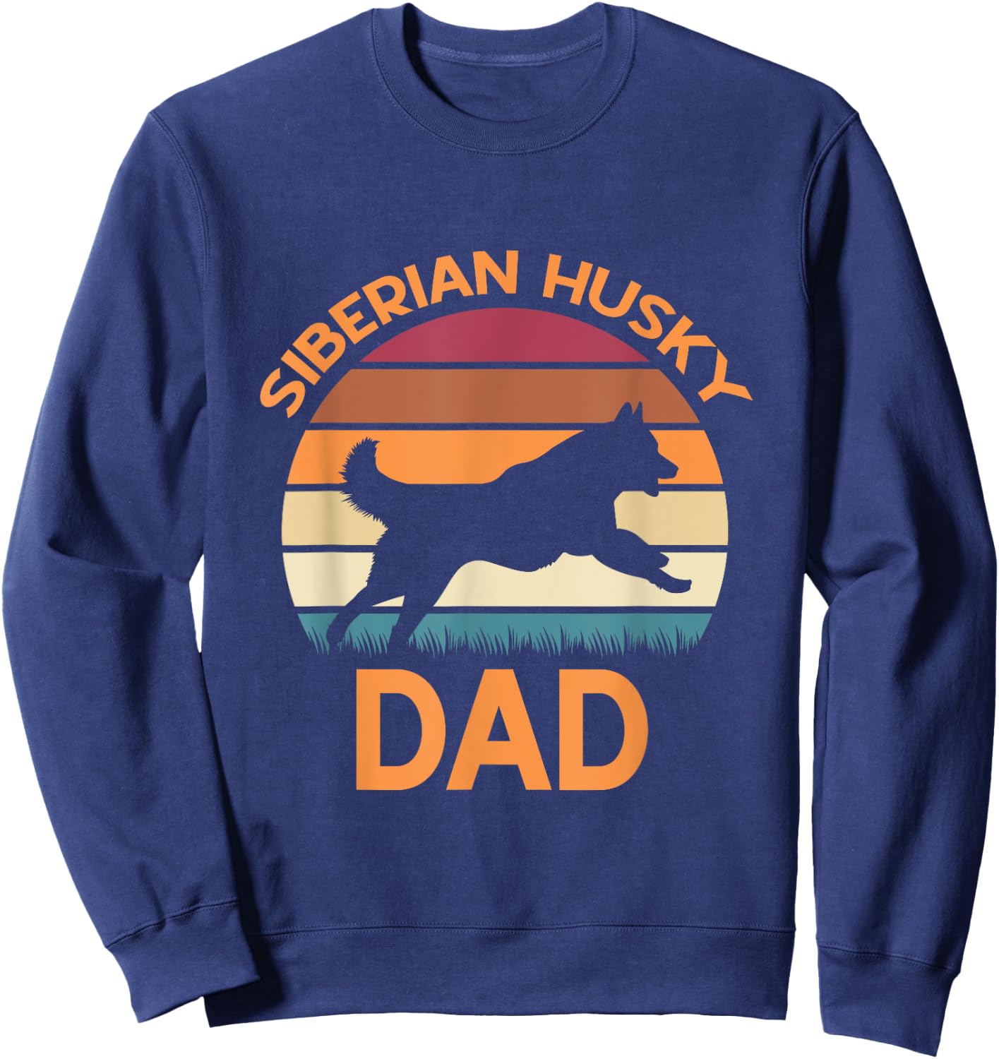 Siberian Husky Dad Husky Dog Lover Dad Women Sweatshirt - Sweatshirt | Navy