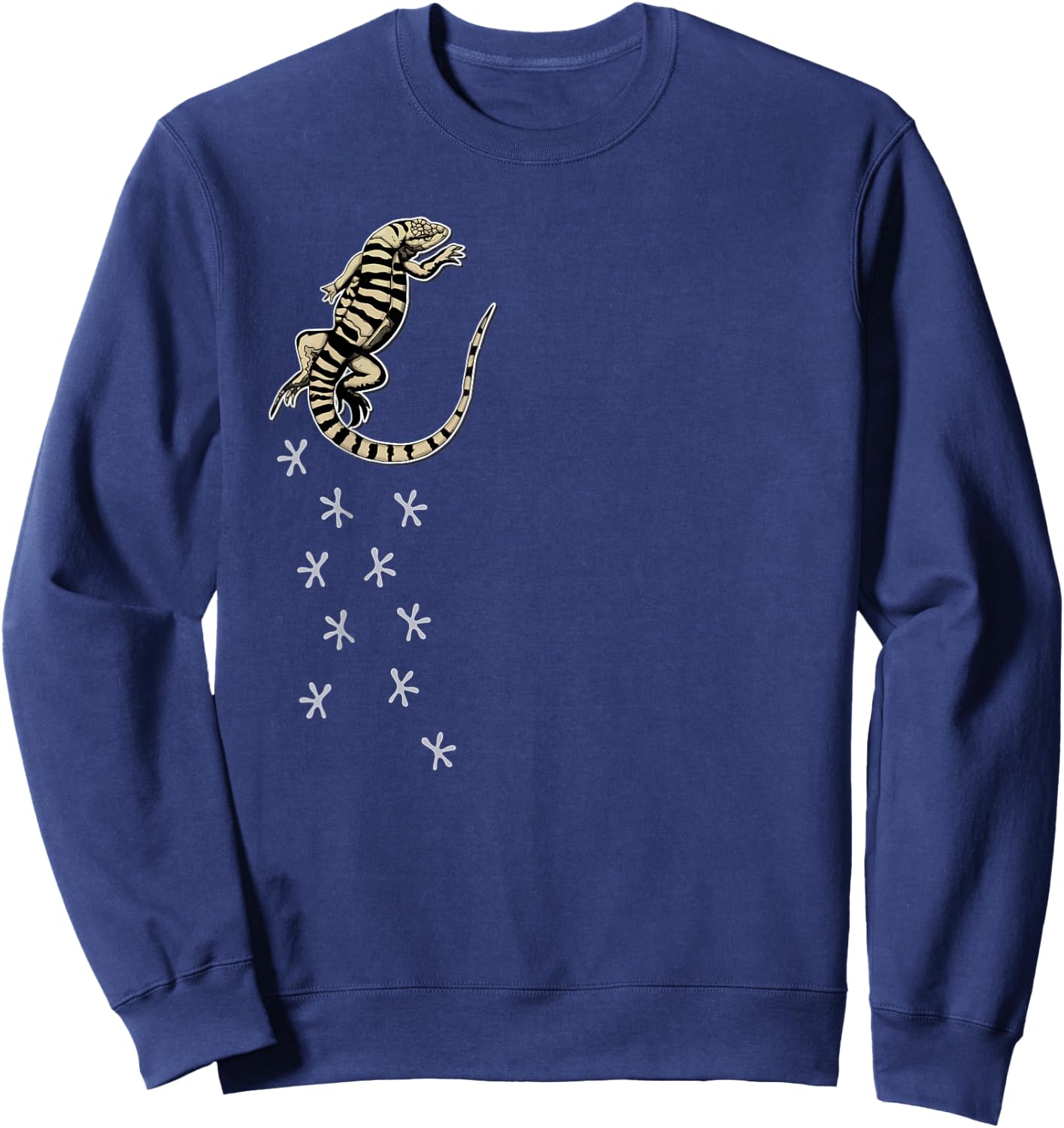 Tegu Owner Footprints Tegu Lover Tegu Lizard Sweatshirt - Sweatshirt | Navy