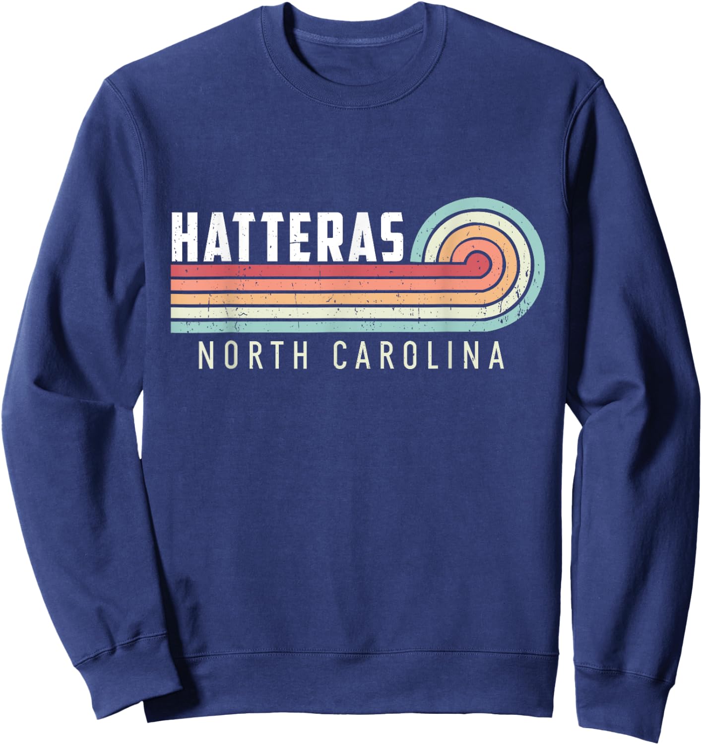 Hatteras Island Vintage North Carolina Sweatshirt - Sweatshirt | Navy