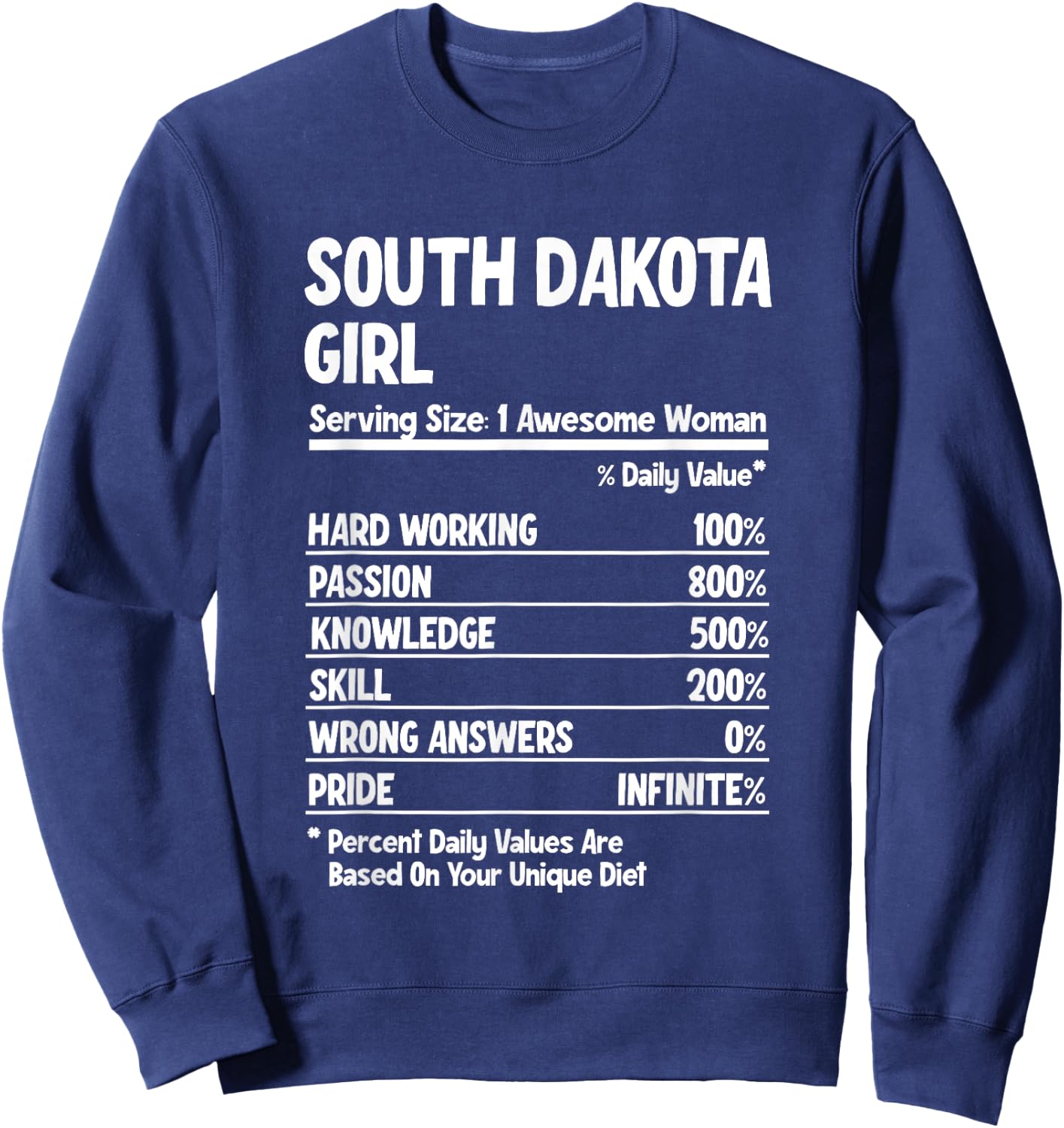South Dakota Girl Sweatshirt - Sweatshirt | Navy